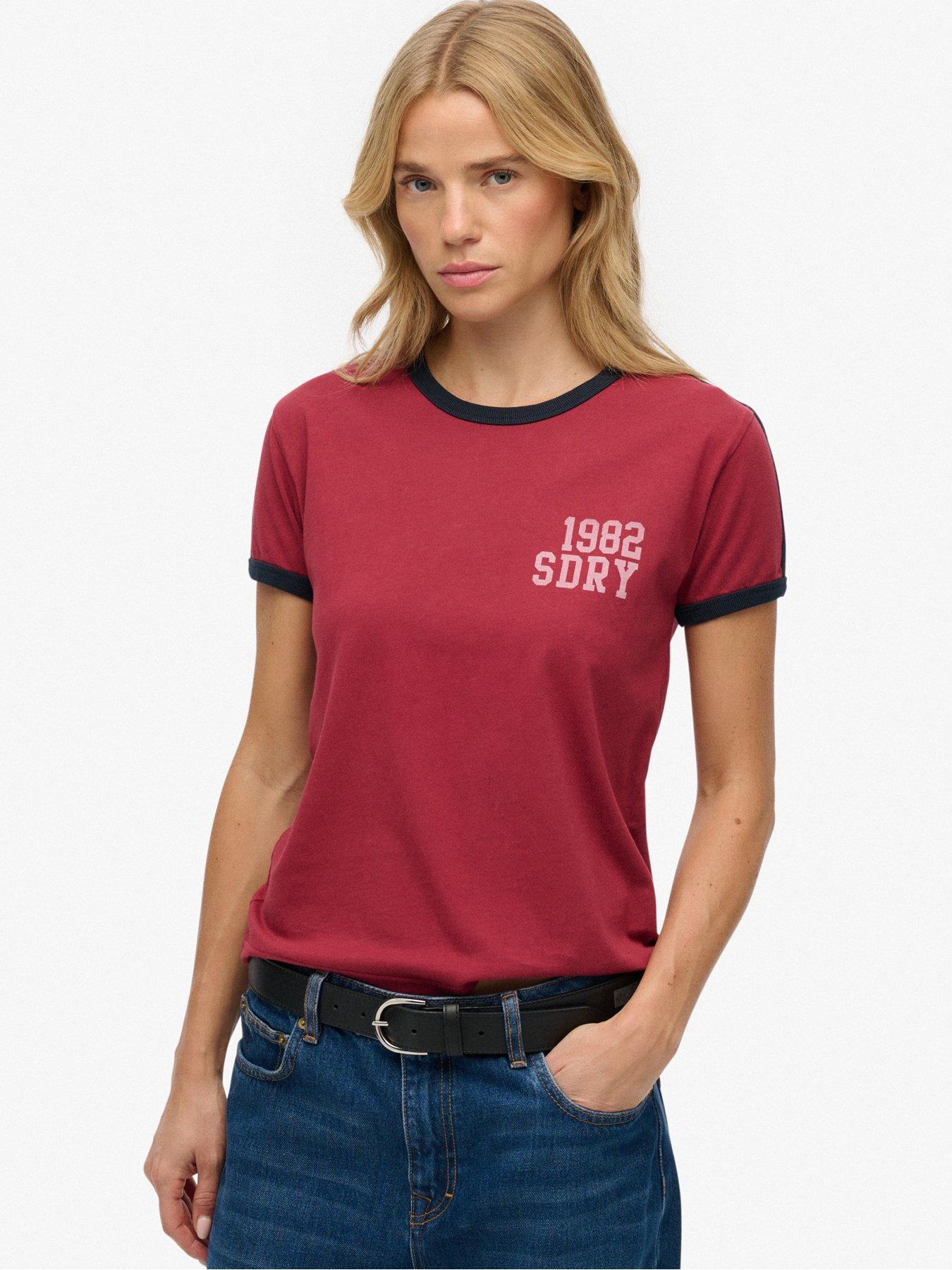  image of superdry-athletic-essentials-t-shirt-red
