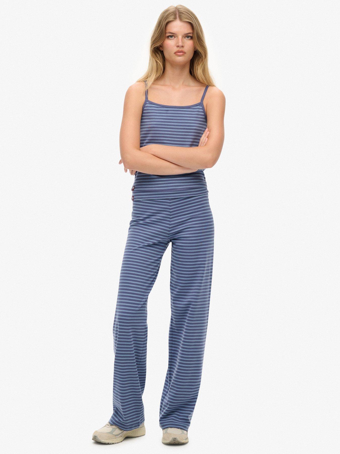  image of superdry-athletic-essentials-stripe-cami-blue