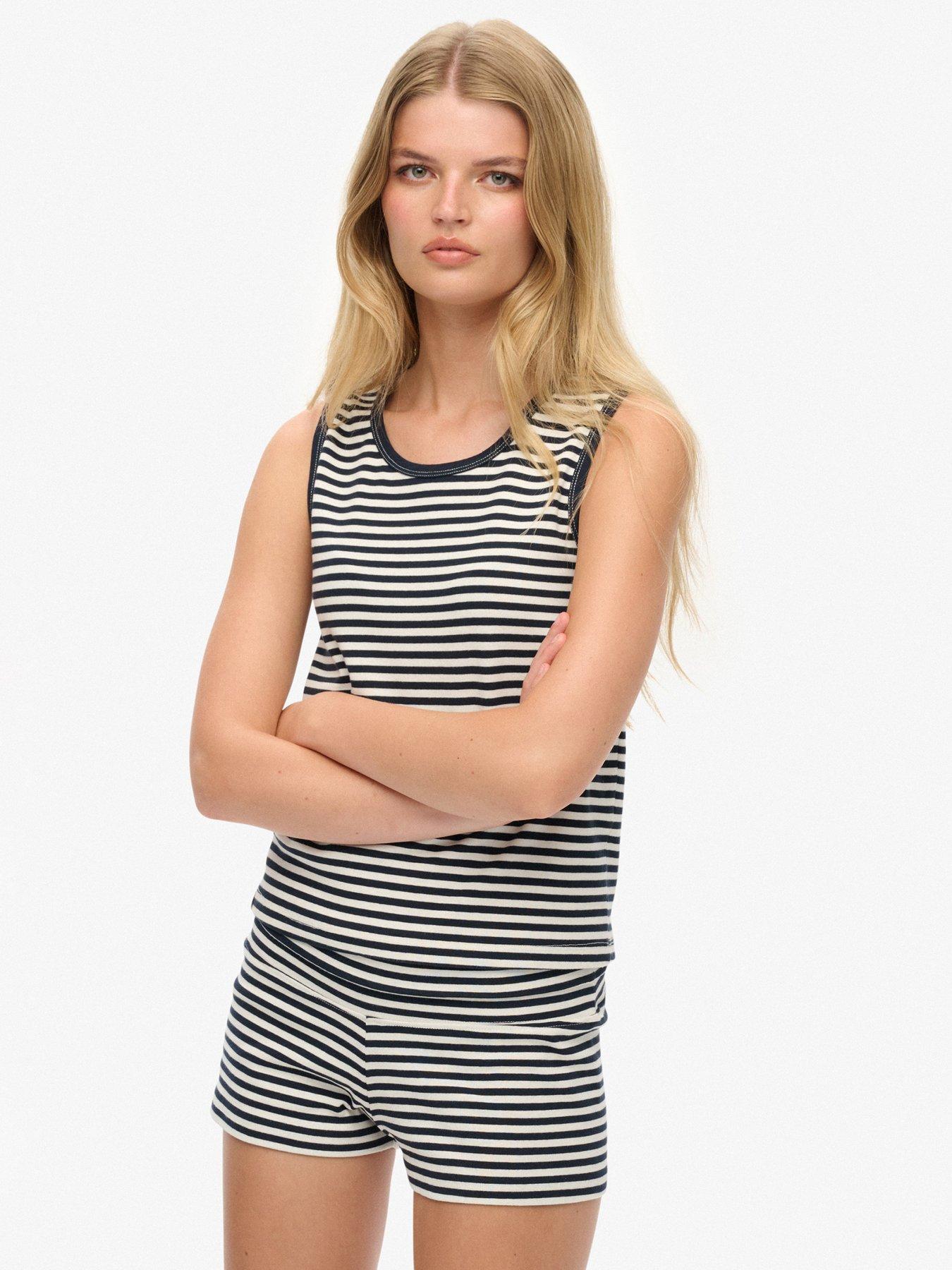  image of superdry-ath-ess-jersey-stripe-tank-top-blue