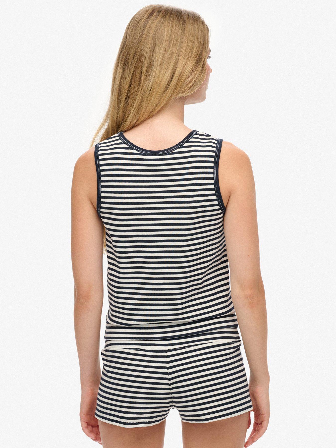  image of superdry-ath-ess-jersey-stripe-tank-top-blue