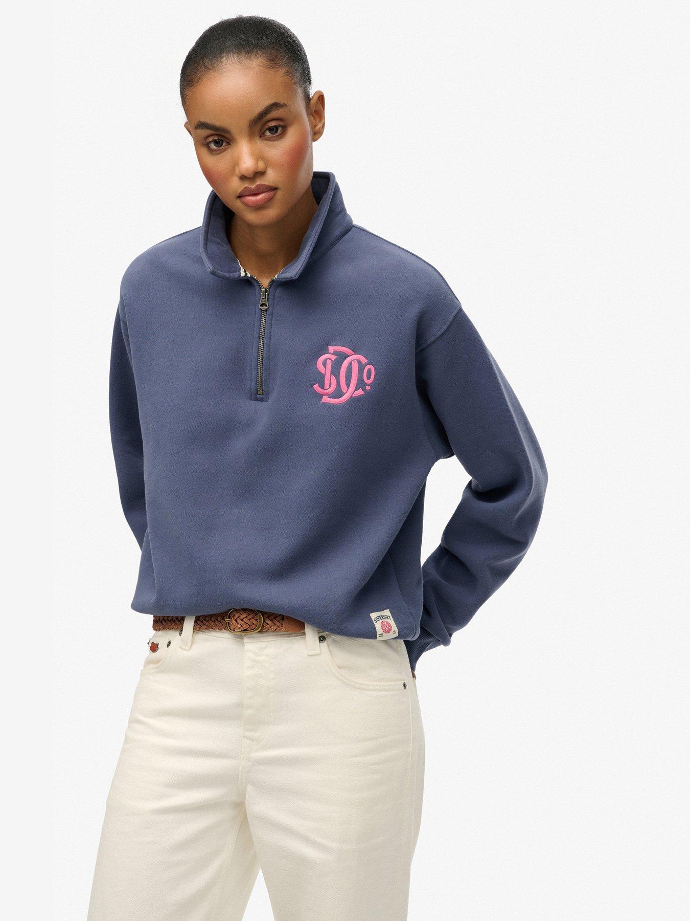 Image 5 of 5 of Superdry SD&amp;Co. Collared Half Zip Sweatshirt - Blue