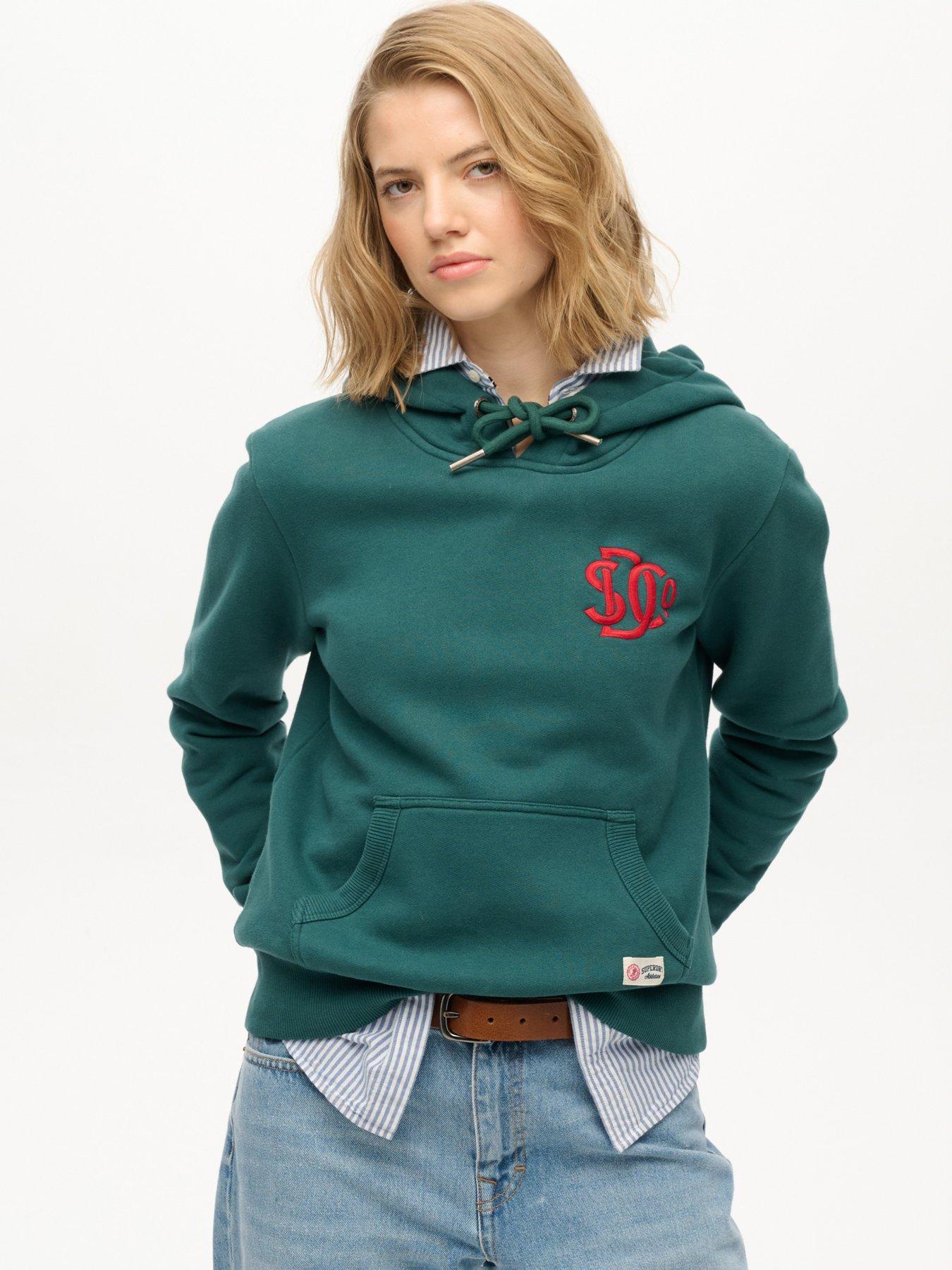 front image of superdry-sdampco-neon-hood-green