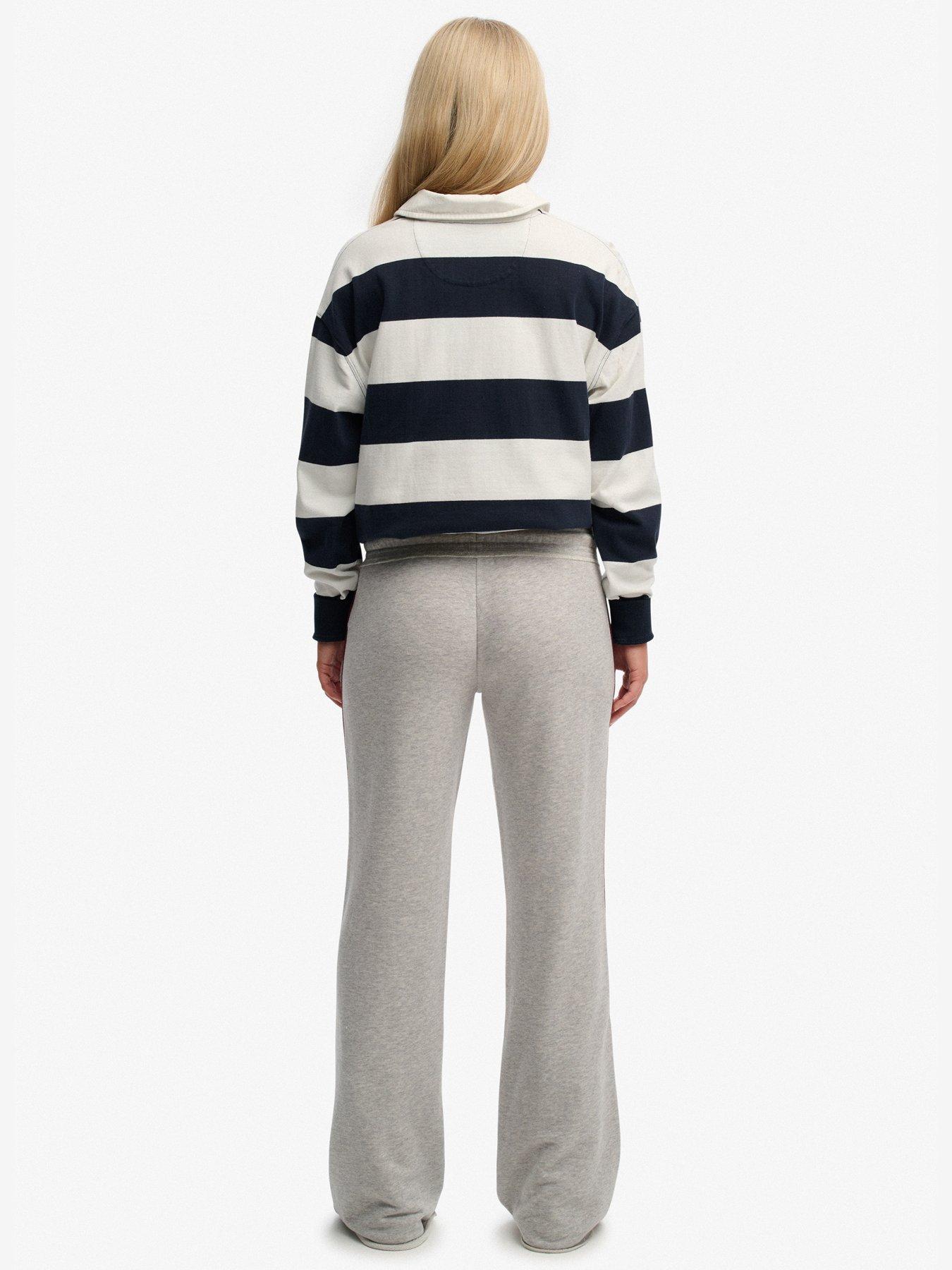Image 6 of 6 of Superdry Athletic Essentials Stripe Flare Joggers - Grey