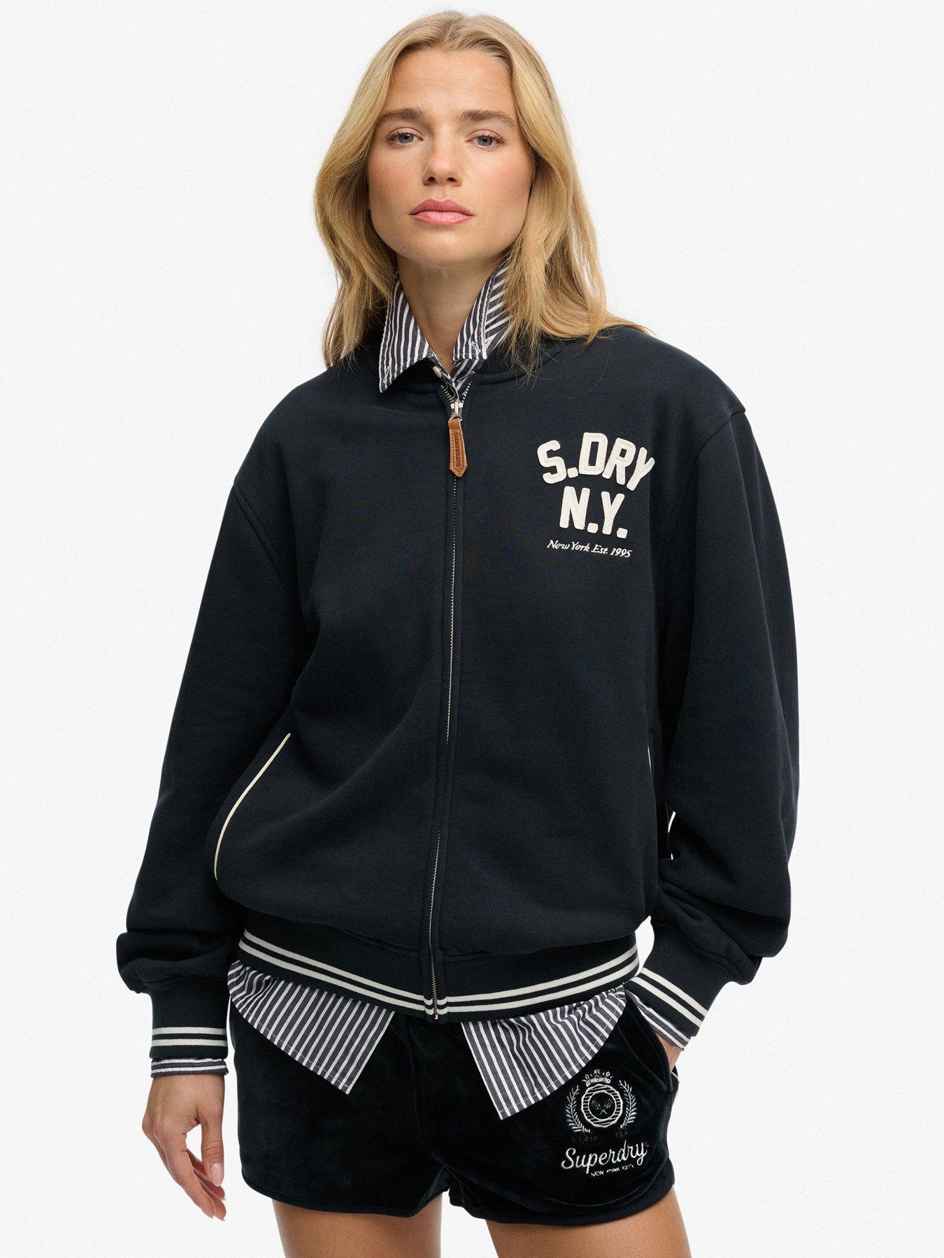 Superdry Country Club Jersey Bomber - Blue
