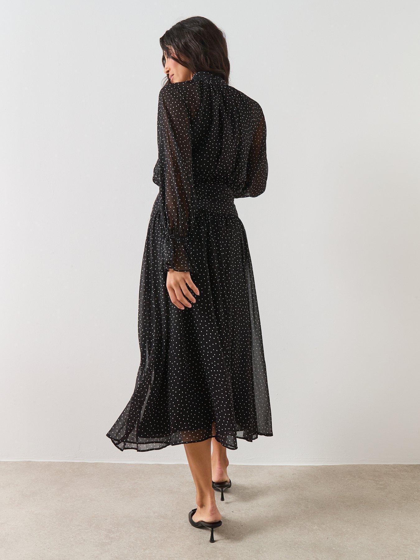  image of mango-gathered-turtleneck-dress-black