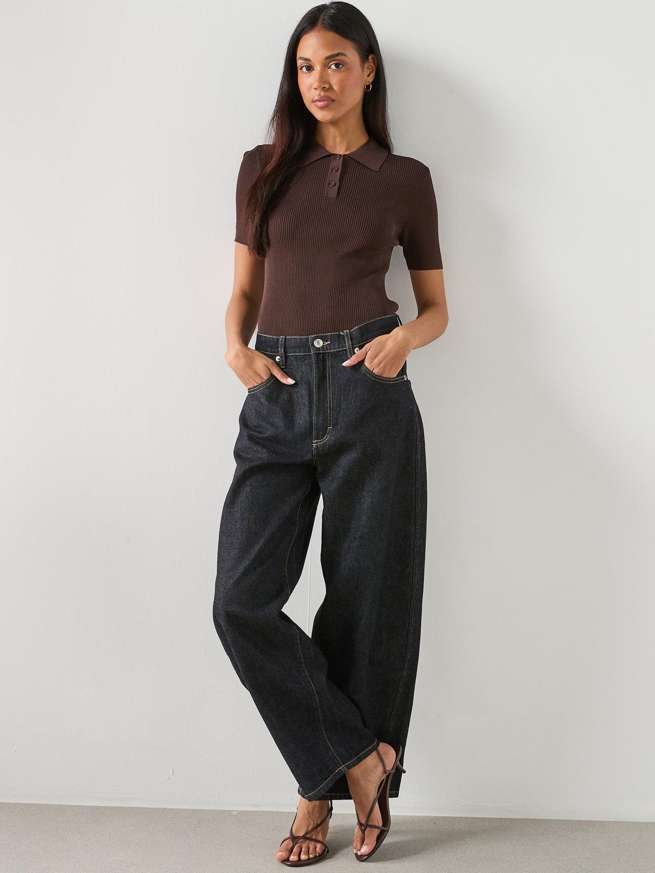 Mango Low-rise Balloon Jeans - Blue