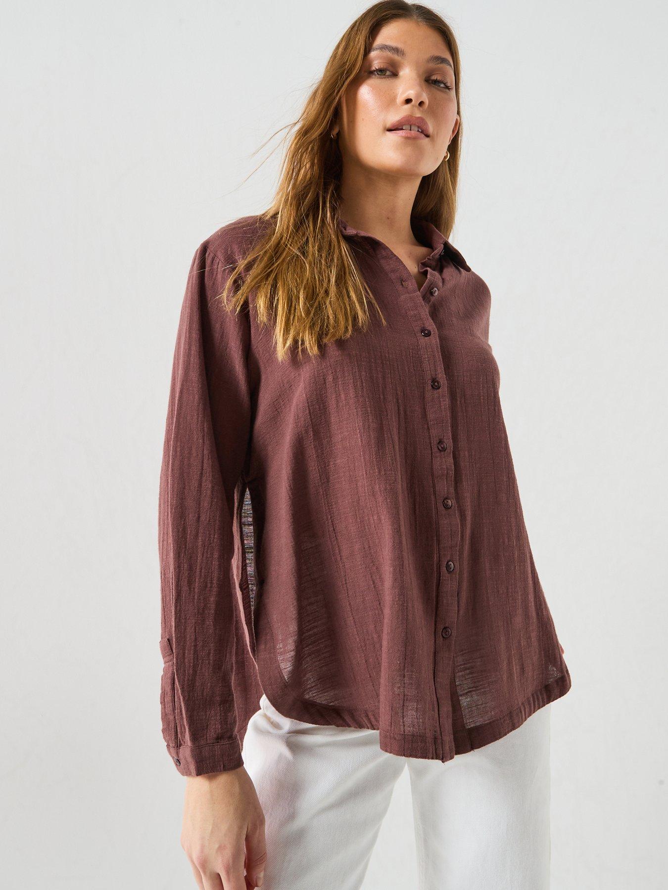 Image 4 of 6 of PIECES Pcagnes Ls Oversized Shirt Wvn Bc