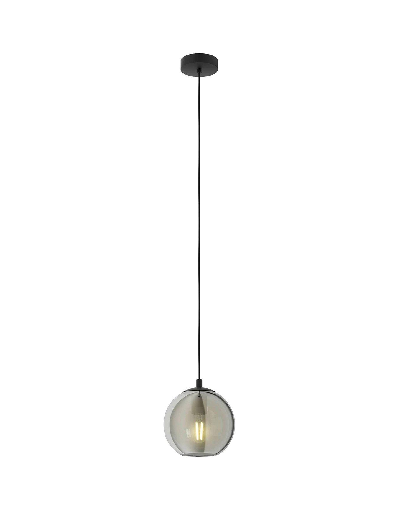 Image 2 of 4 of Eglo Ariscani Smoked Glass Single Pendant
