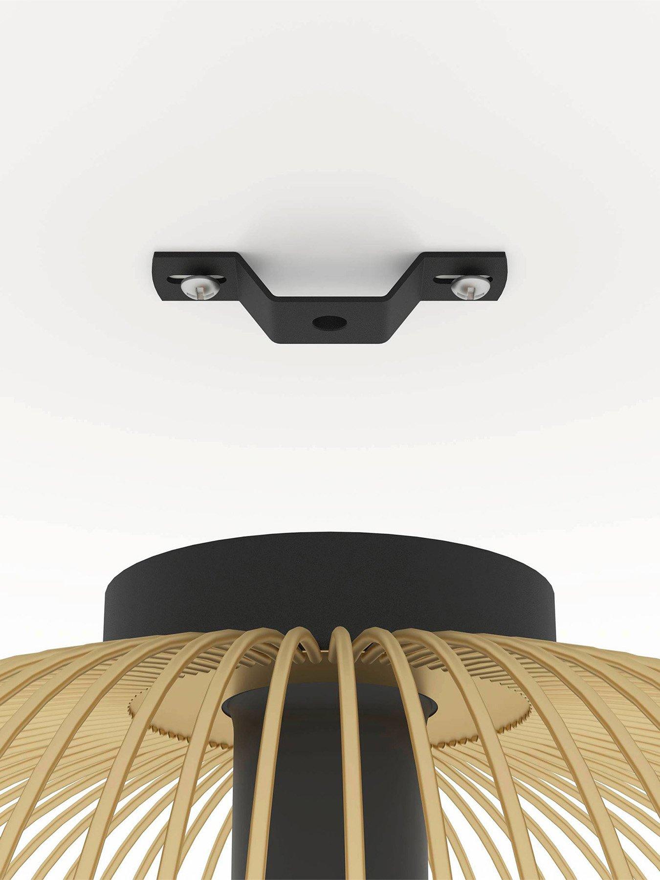  image of eglo-venezuela-spherical-gold-black-ceiling-light