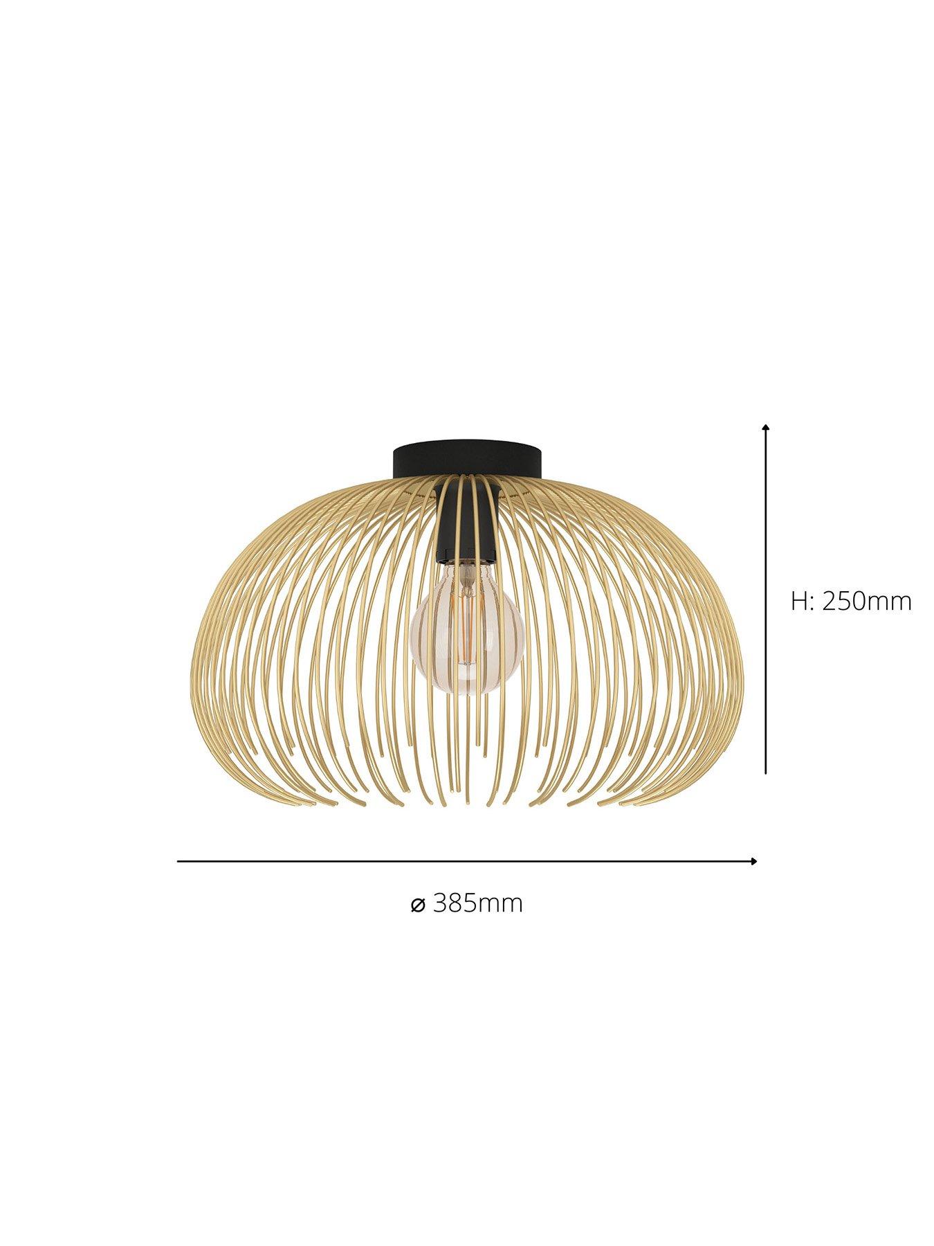  image of eglo-venezuela-spherical-gold-black-ceiling-light