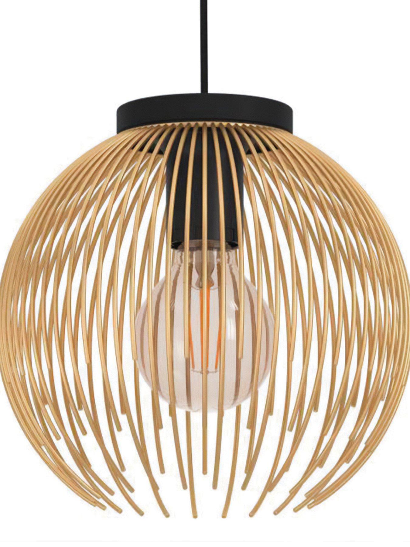 Image 3 of 4 of Eglo Venezuela Spherical Gold &amp; Black Single Pendant Light