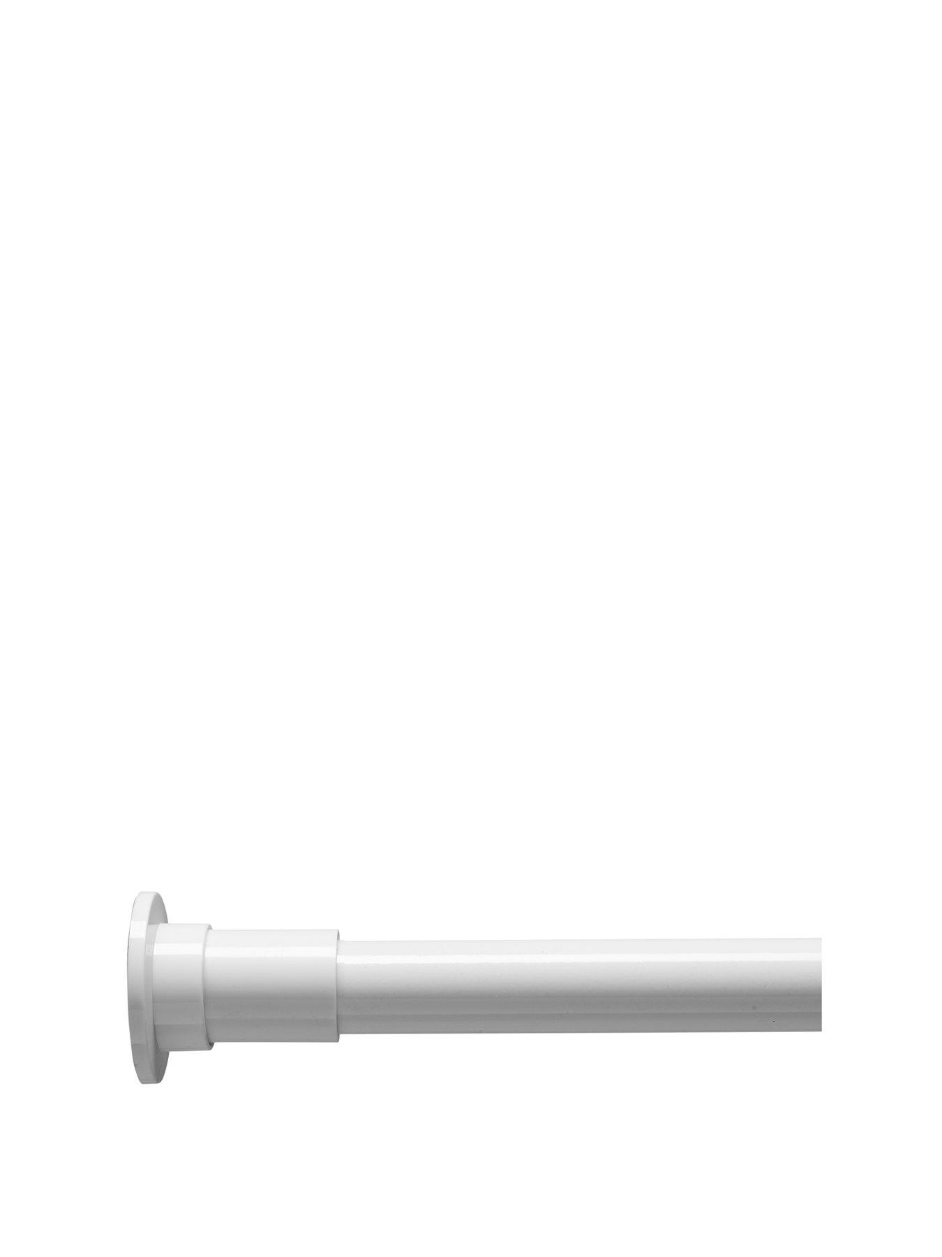  image of croydex-stick-n-lock-extendable-shower-curtain-pole-white