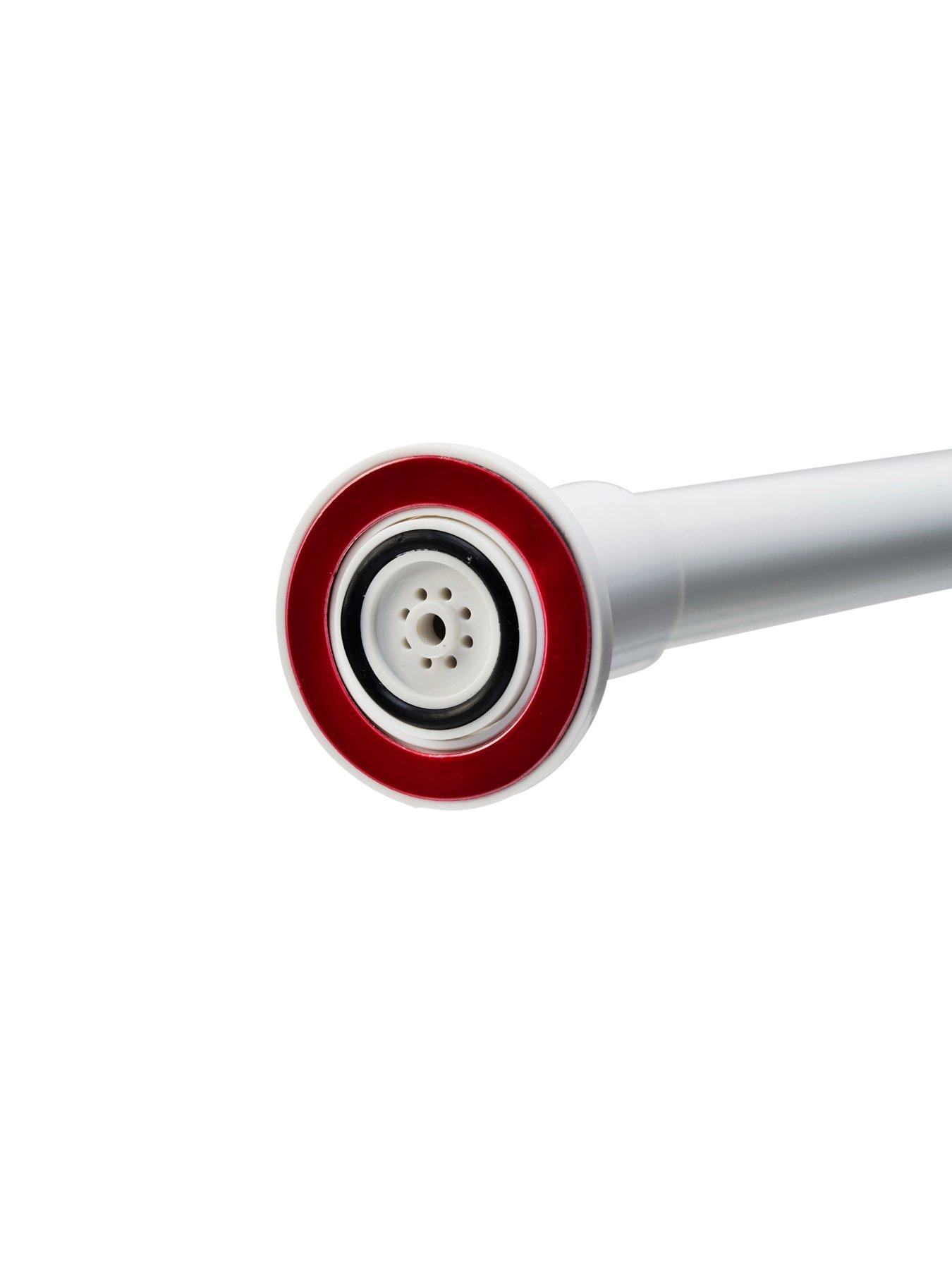  image of croydex-stick-n-lock-extendable-shower-curtain-pole-white