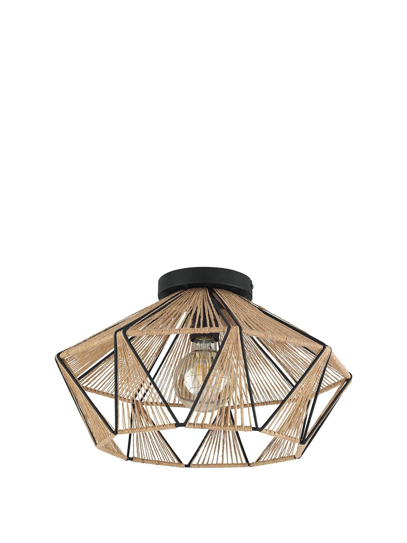 Image 2 of 4 of Eglo Adwickle Geometric Flush Ceiling Light