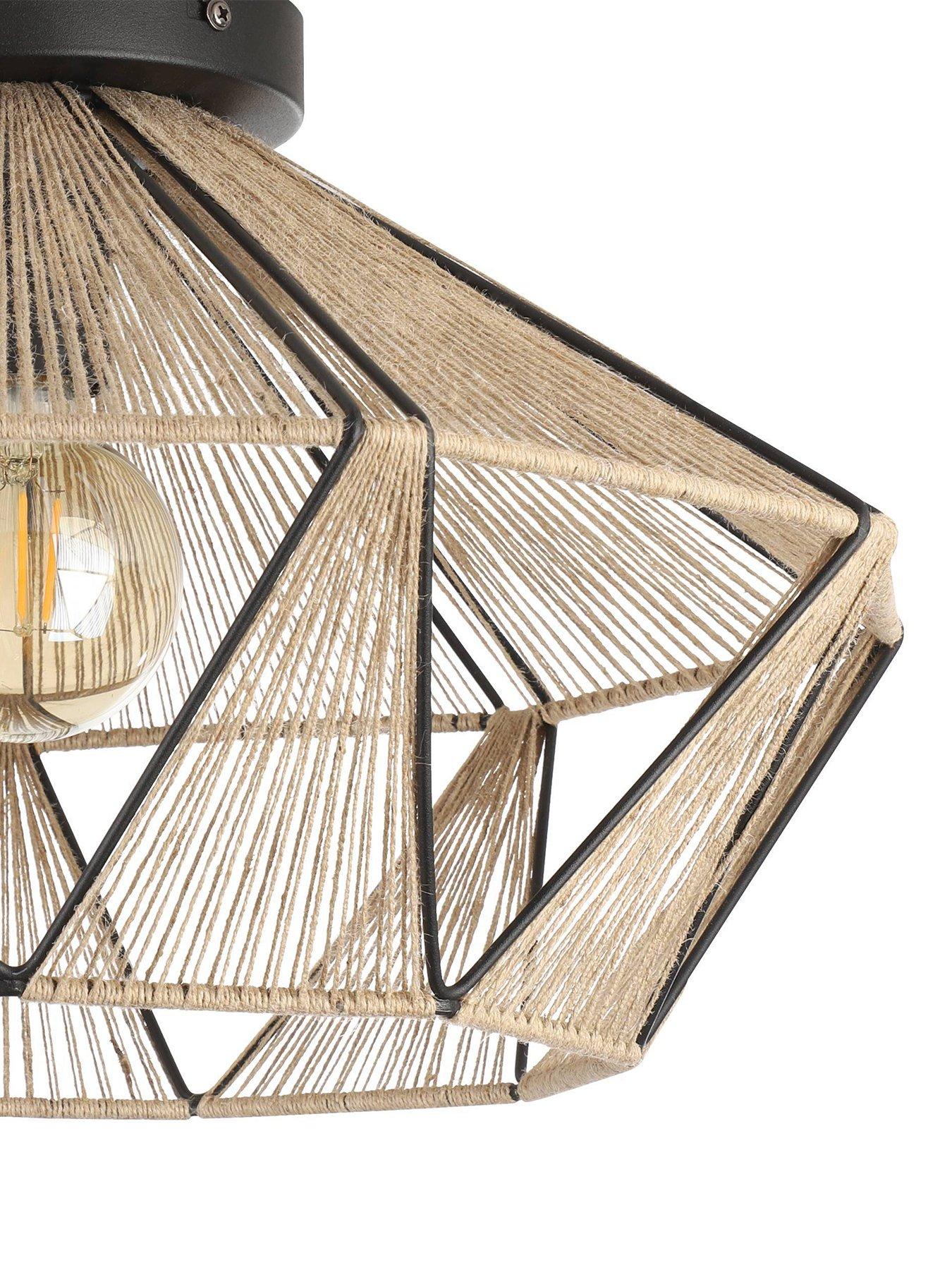 Image 3 of 4 of Eglo Adwickle Geometric Flush Ceiling Light