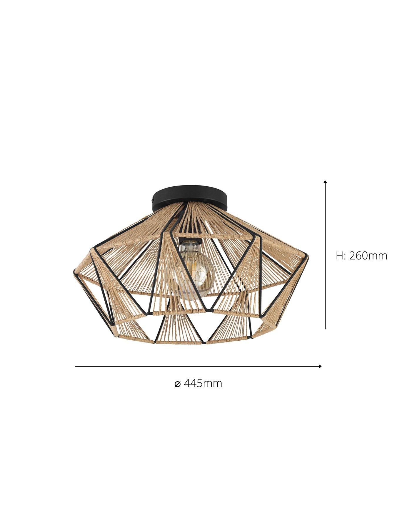 Image 4 of 4 of Eglo Adwickle Geometric Flush Ceiling Light