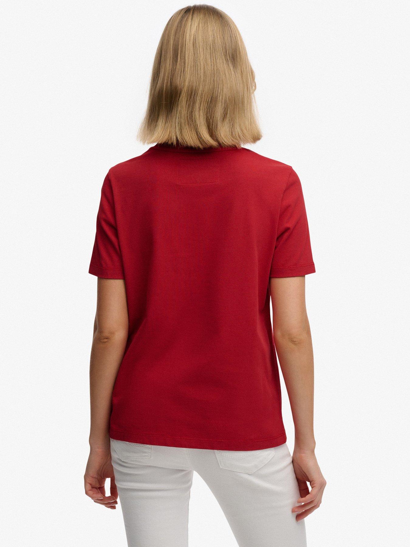  image of superdry-varsity-script-t-shirt-red