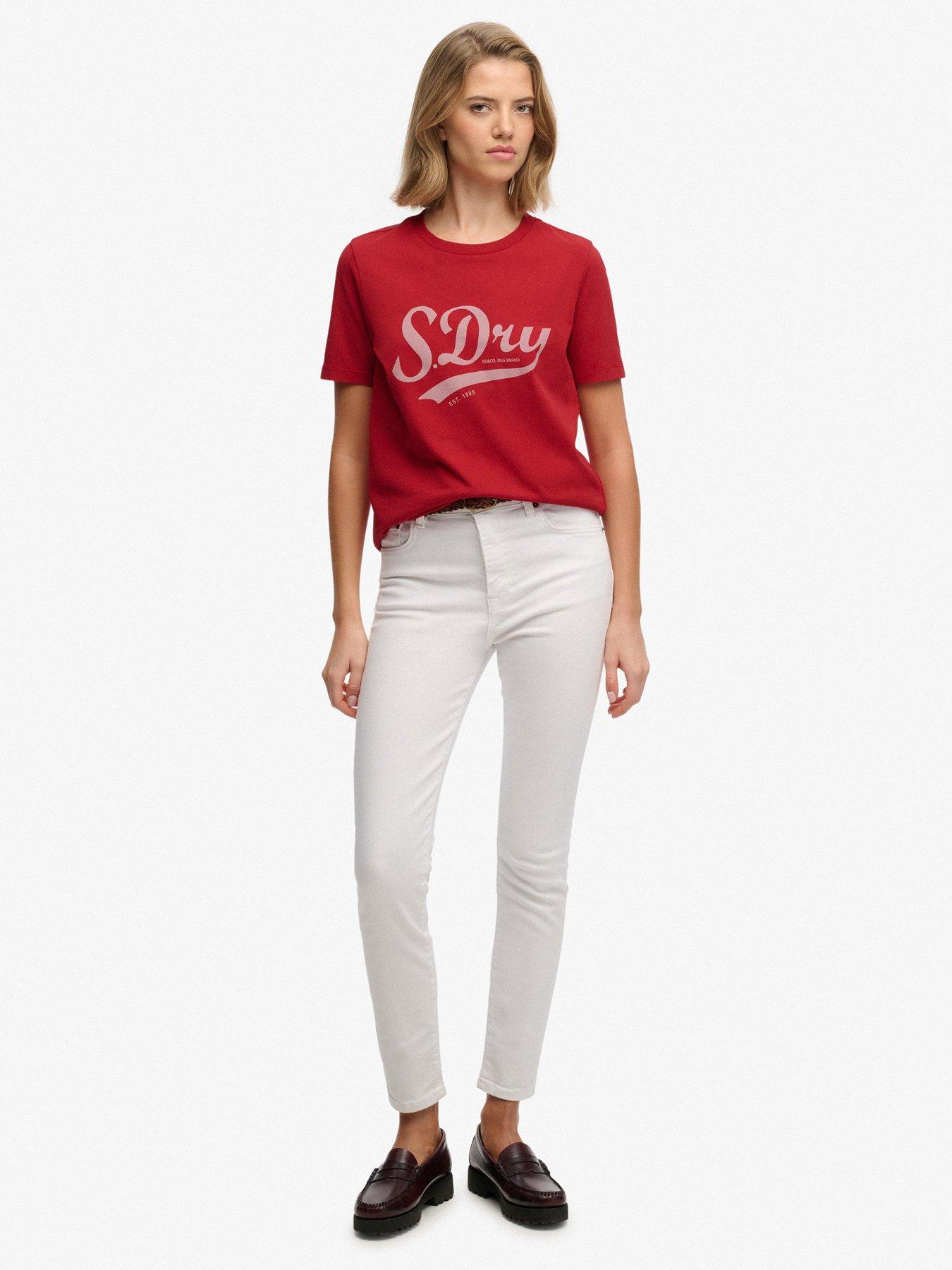  image of superdry-varsity-script-t-shirt-red