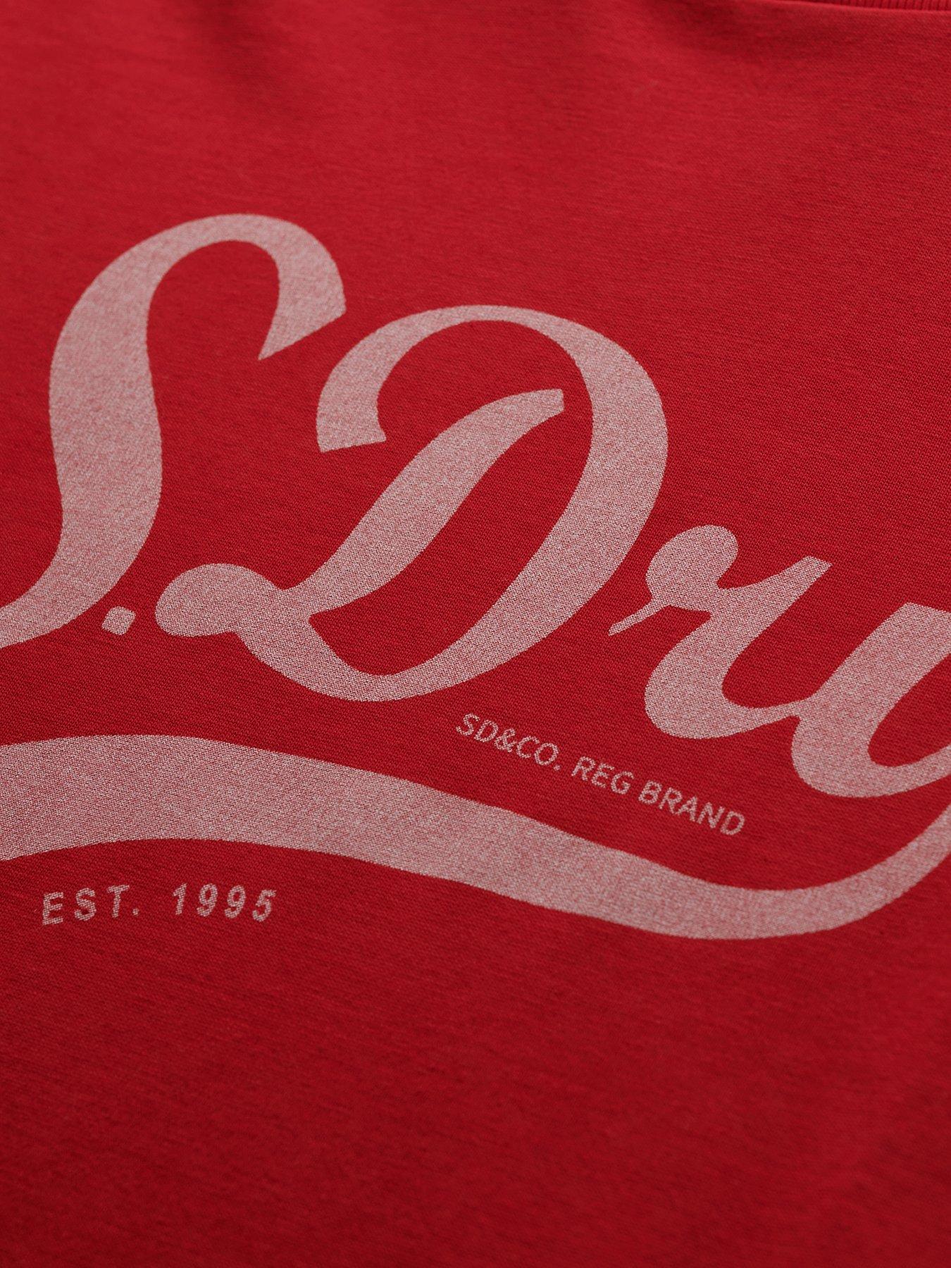  image of superdry-varsity-script-t-shirt-red