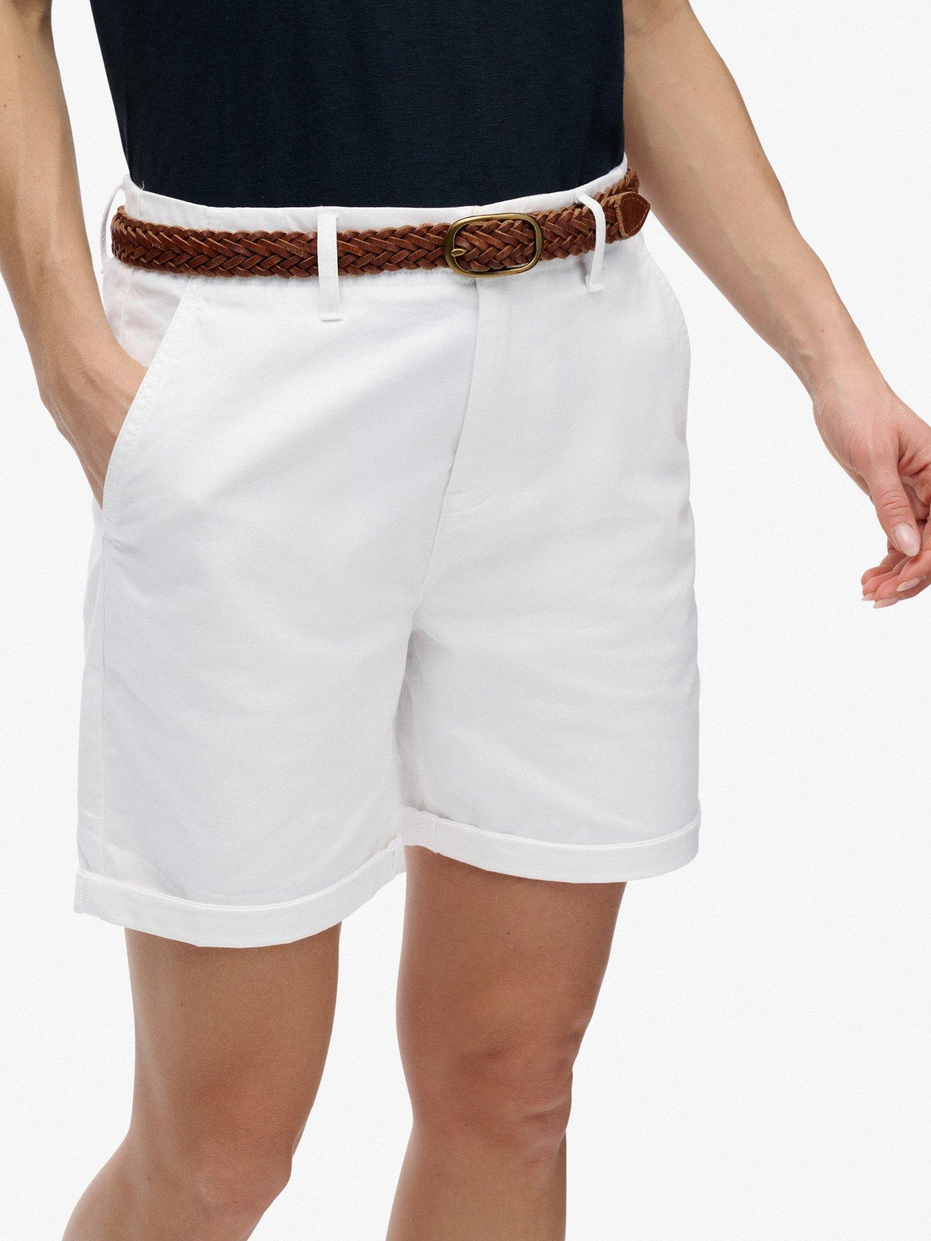 front image of superdry-chino-short-white