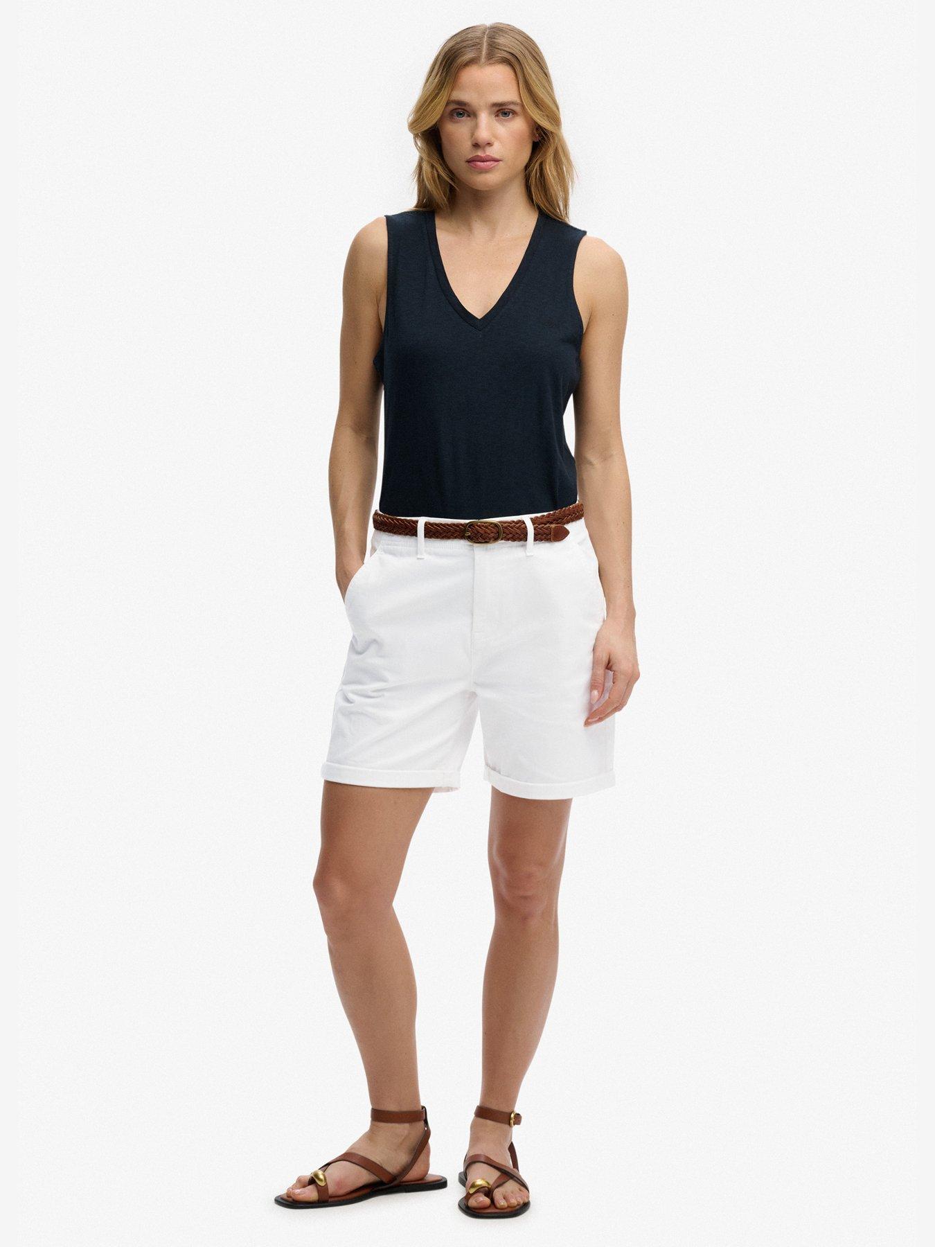  image of superdry-chino-short-white