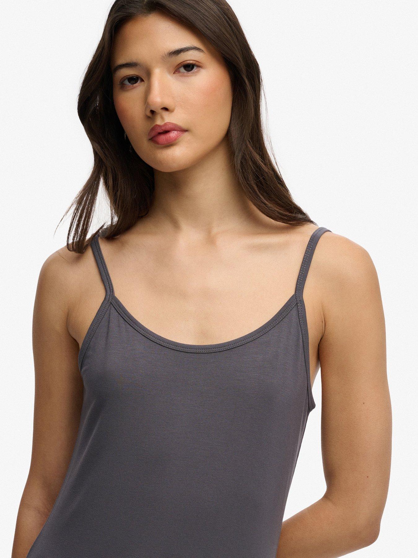  image of superdry-maxi-jersey-cami-dress-grey