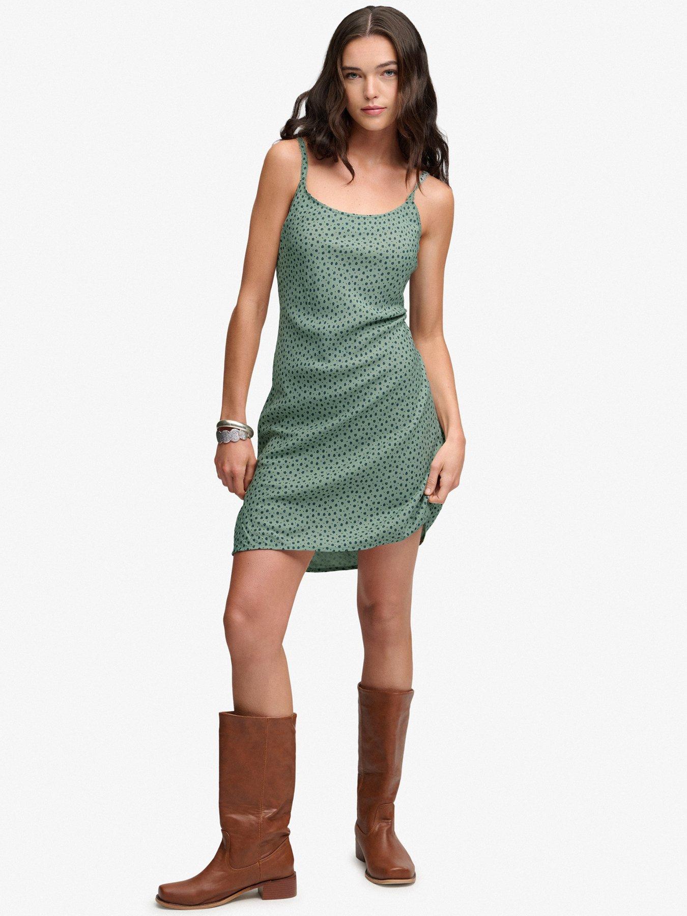 Superdry Printed Cami Mini Dress - Blue