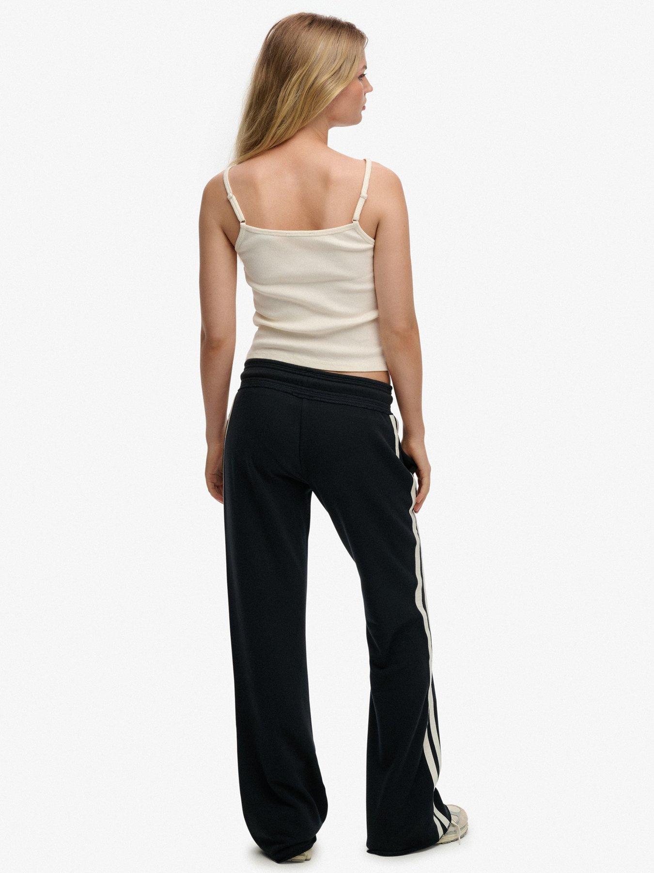 Image 4 of 6 of Superdry Athletic Essentials Stripe Flare Jogger - Blue
