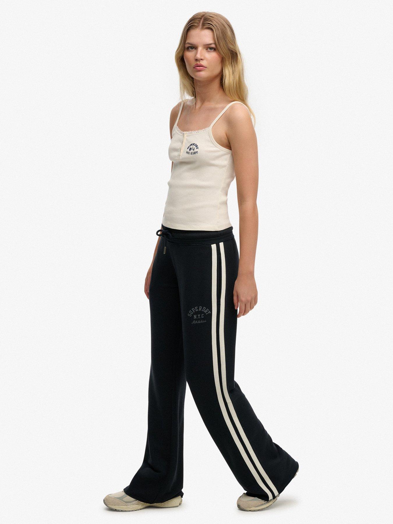 Image 5 of 6 of Superdry Athletic Essentials Stripe Flare Jogger - Blue