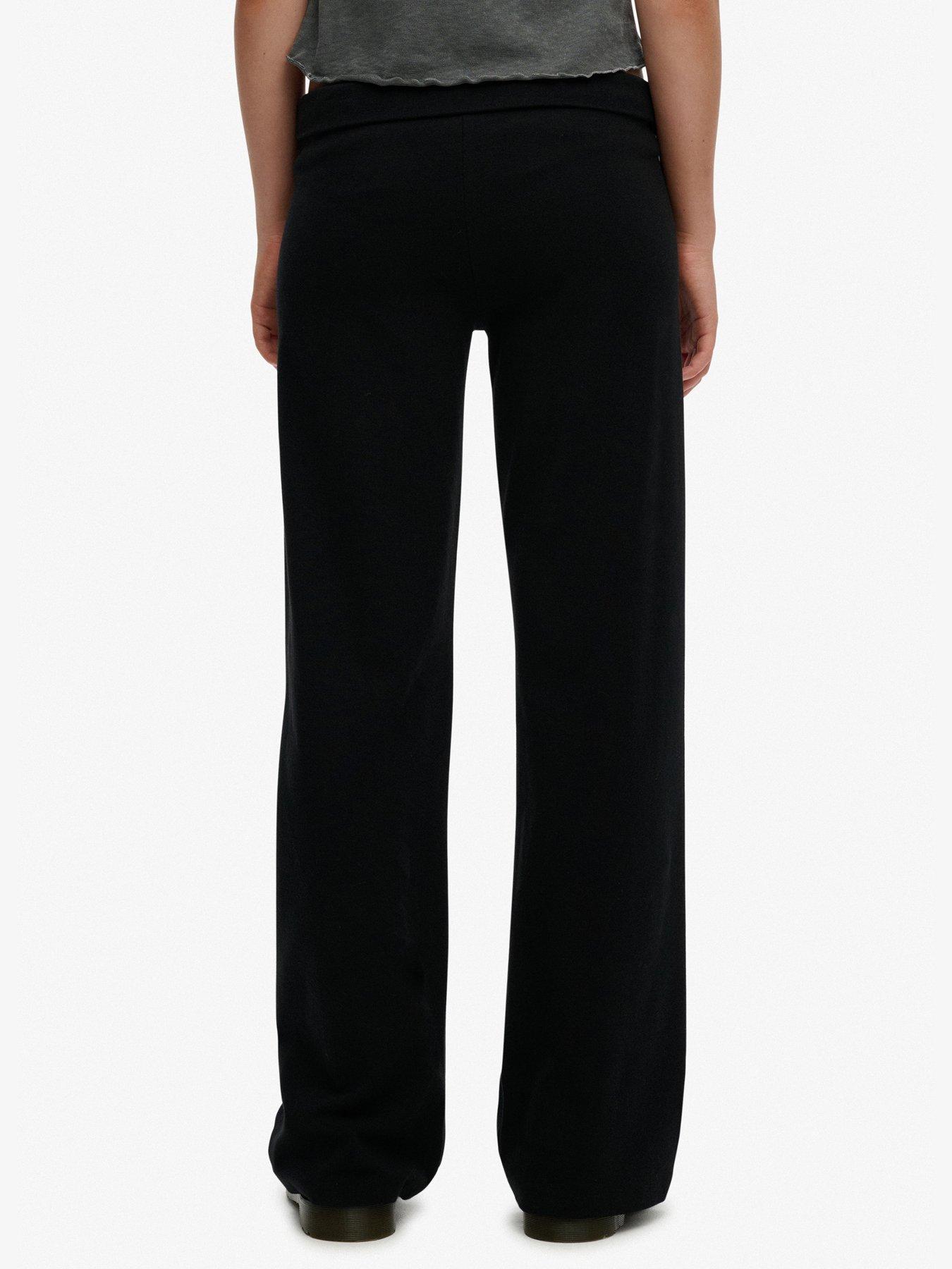 Image 2 of 6 of Superdry Athletic Essentials Fold Over Joggers - Black