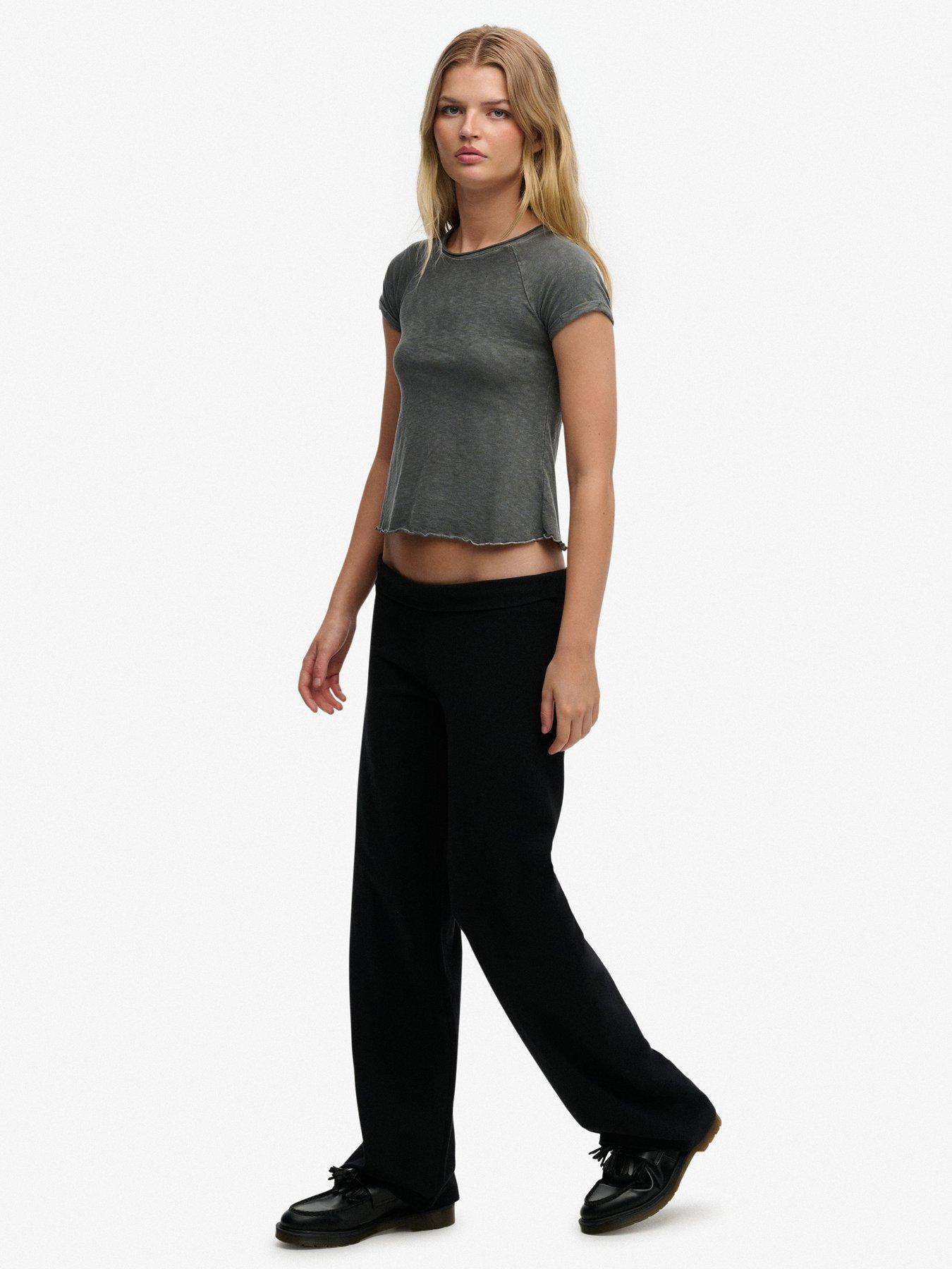 Image 3 of 6 of Superdry Athletic Essentials Fold Over Joggers - Black