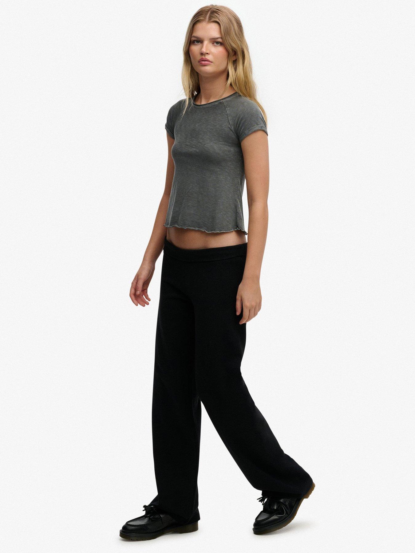 Image 5 of 6 of Superdry Athletic Essentials Fold Over Joggers - Black