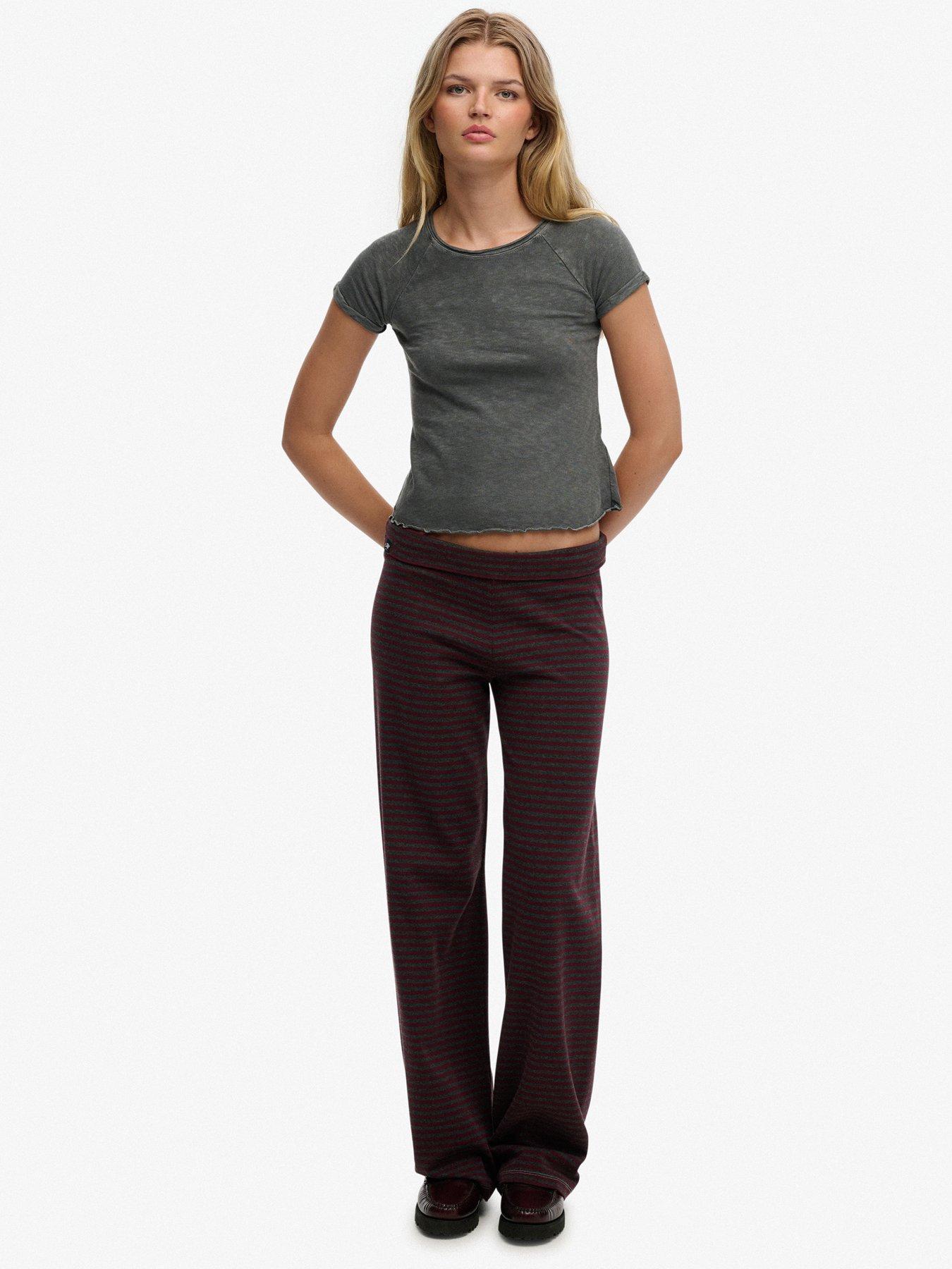  image of superdry-athletic-essentials-fold-over-joggers-red
