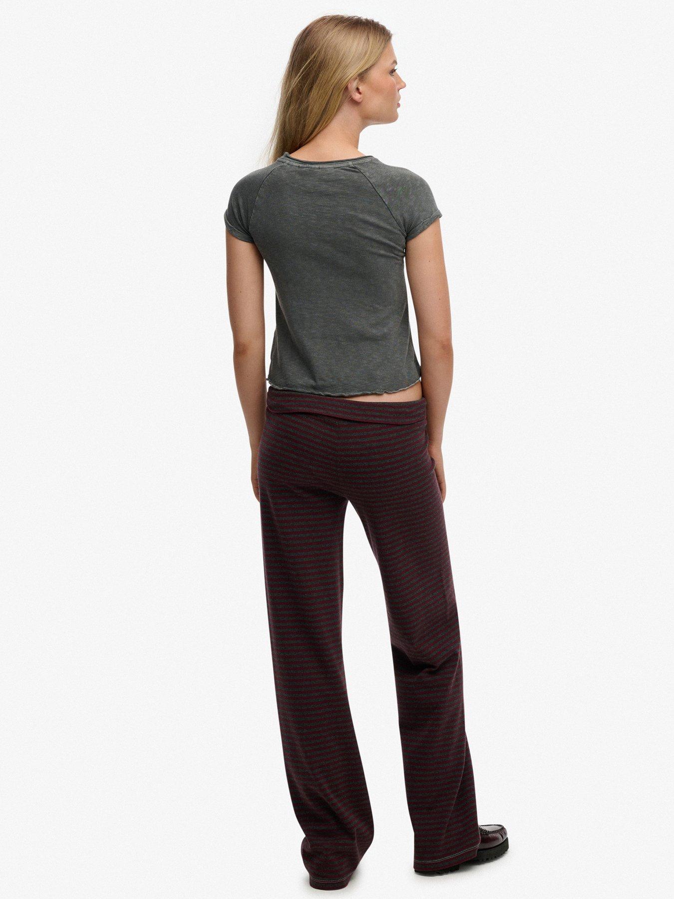  image of superdry-athletic-essentials-fold-over-joggers-red