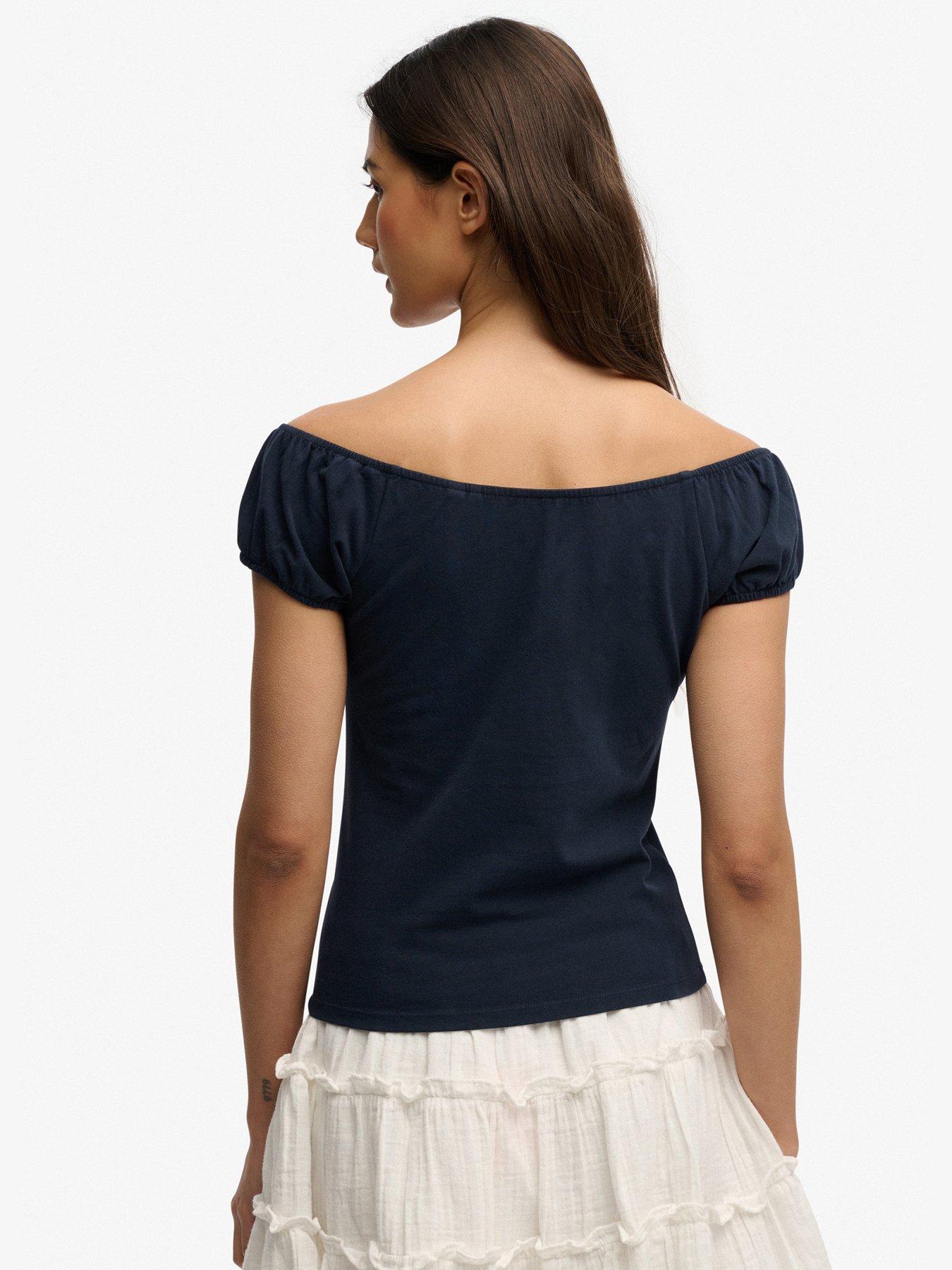  image of superdry-athletic-essentials-ruched-top-blue