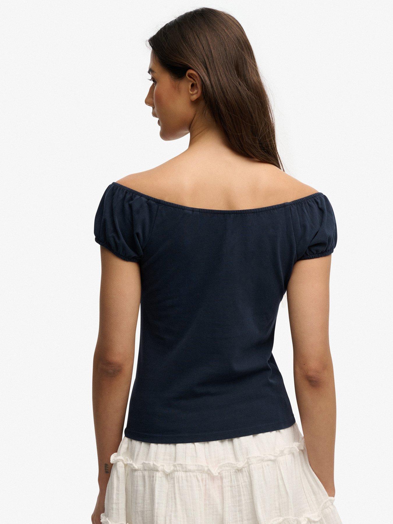  image of superdry-athletic-essentials-ruched-top-blue