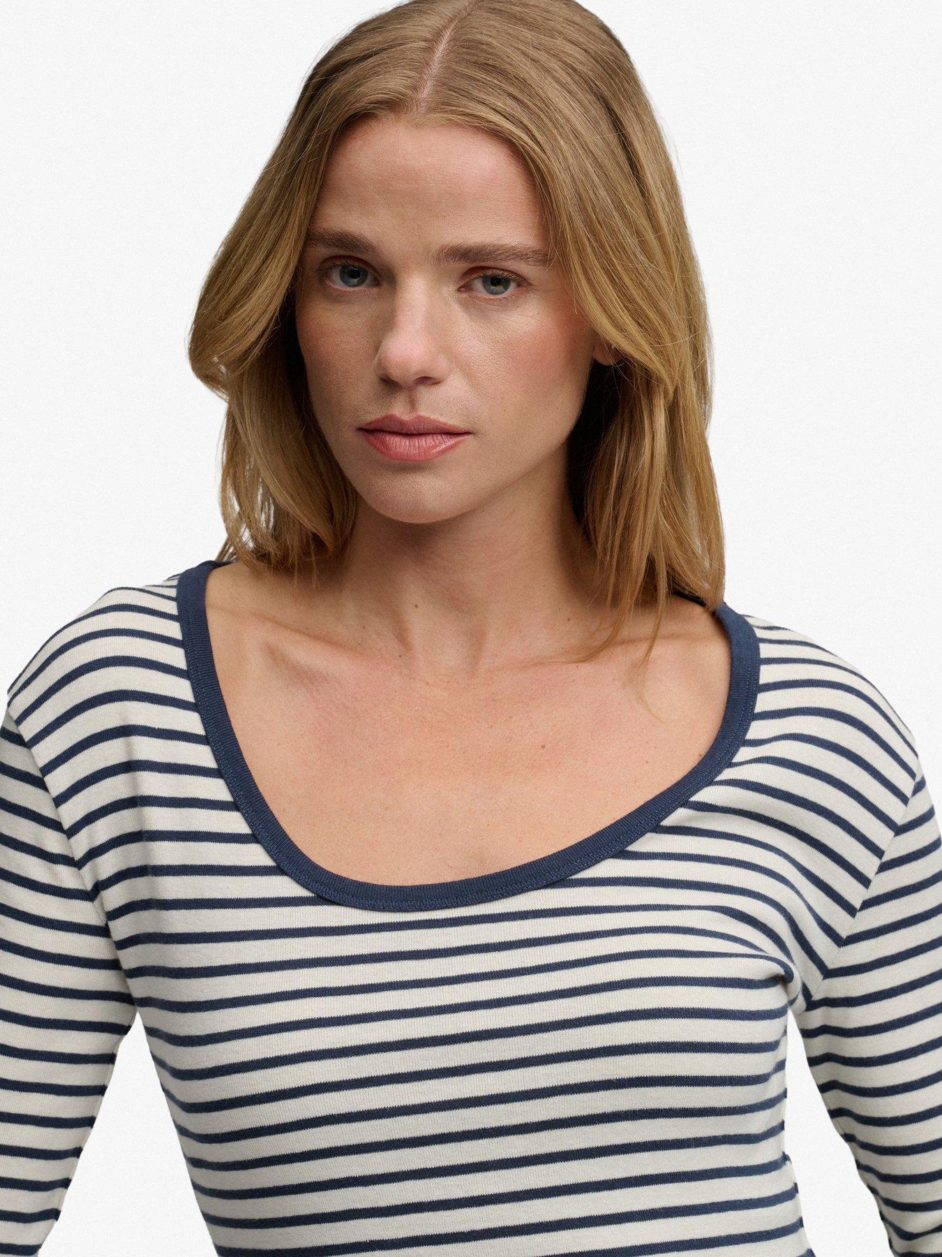 Image 4 of 6 of Superdry Ath Ess Striped Ls Top