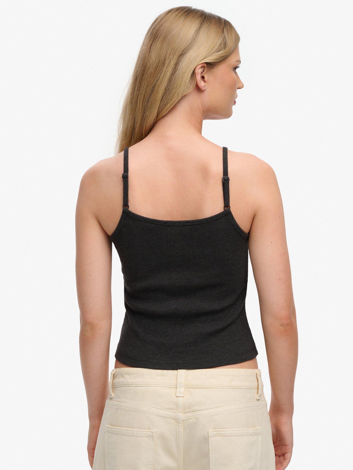 stillFront image of superdry-athletic-embroidered-button-cami-top-grey