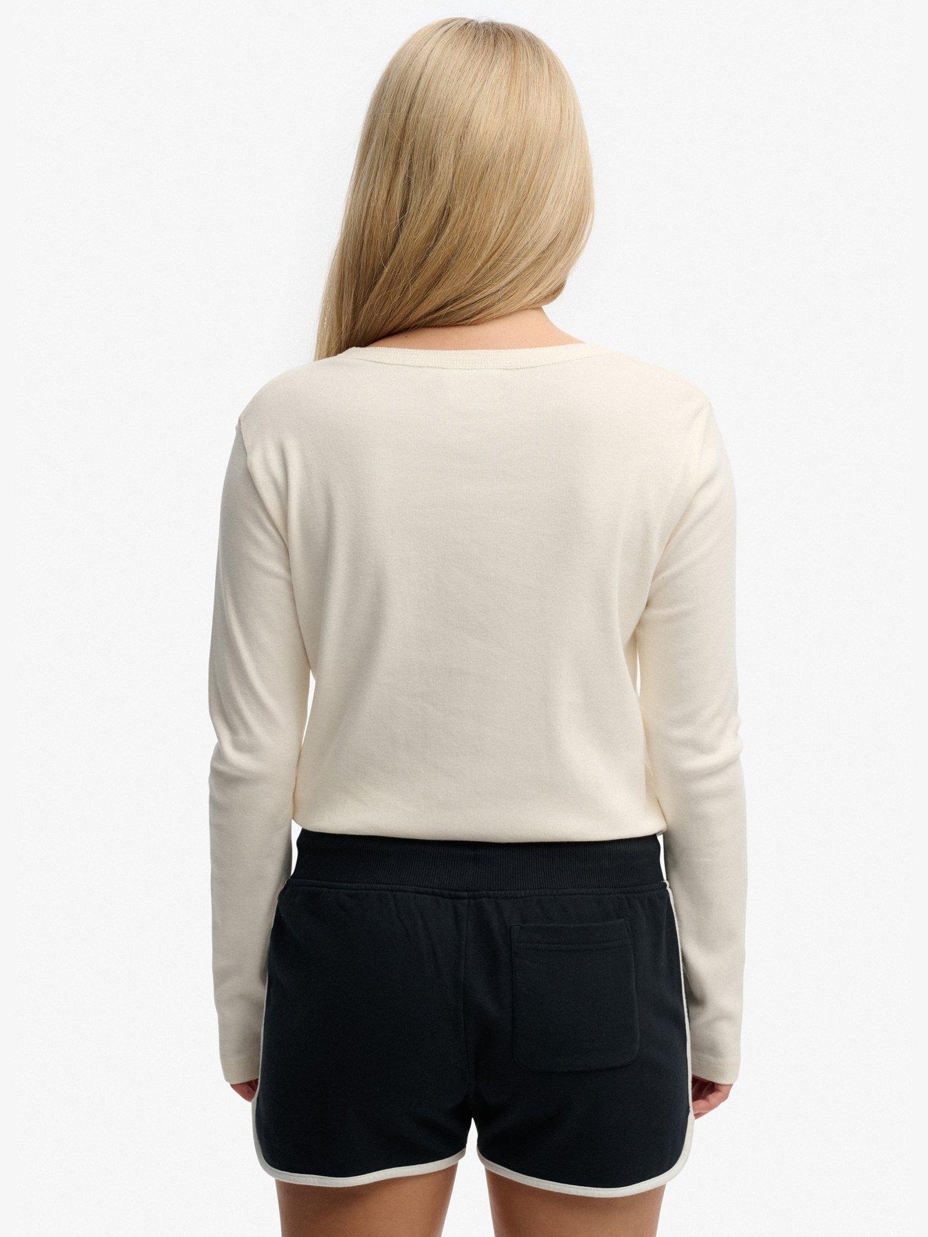  image of superdry-athletic-essentials-button-down-long-sleeve-top-white