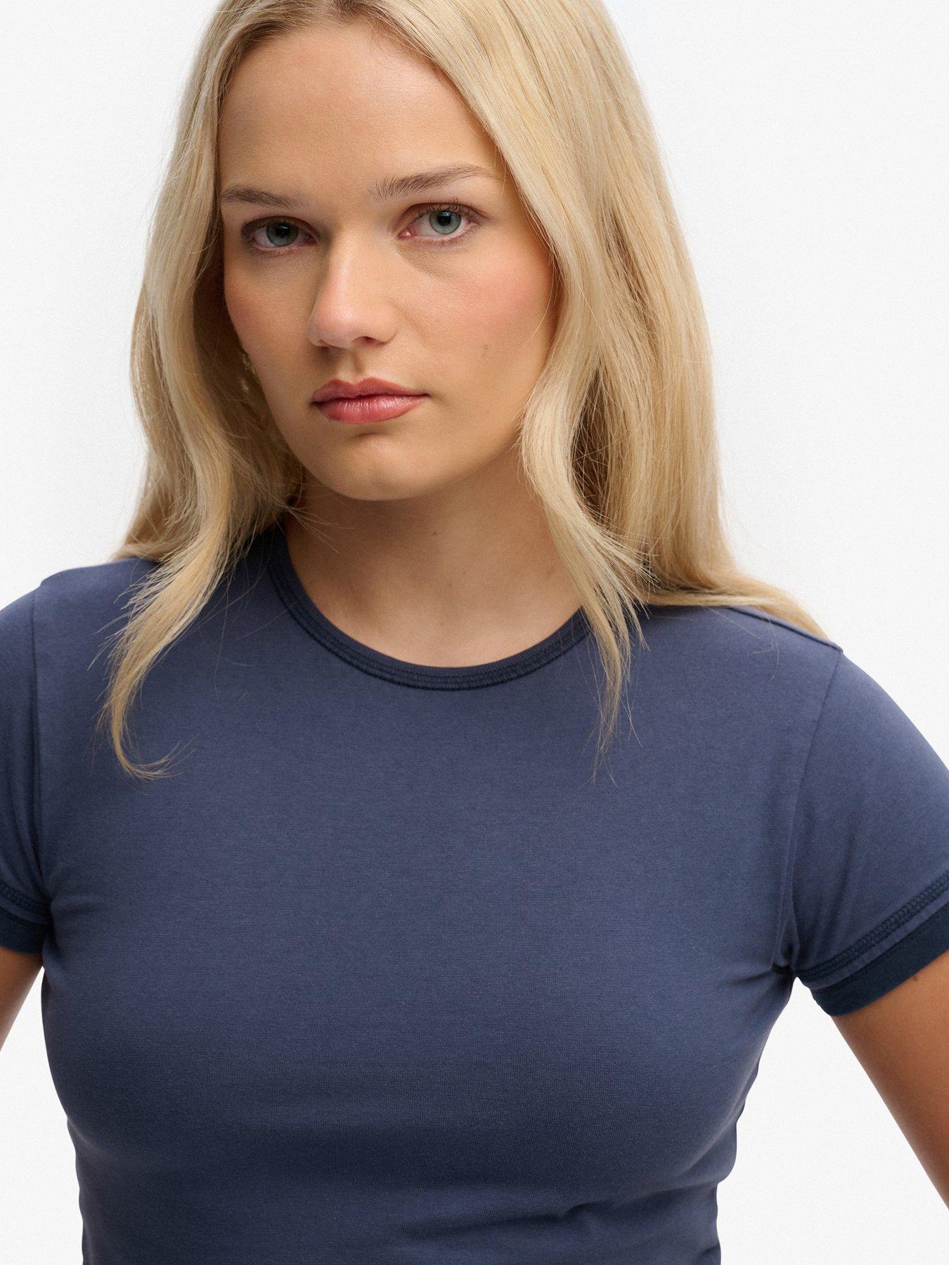  image of superdry-athletic-essentials-layered-top-blue