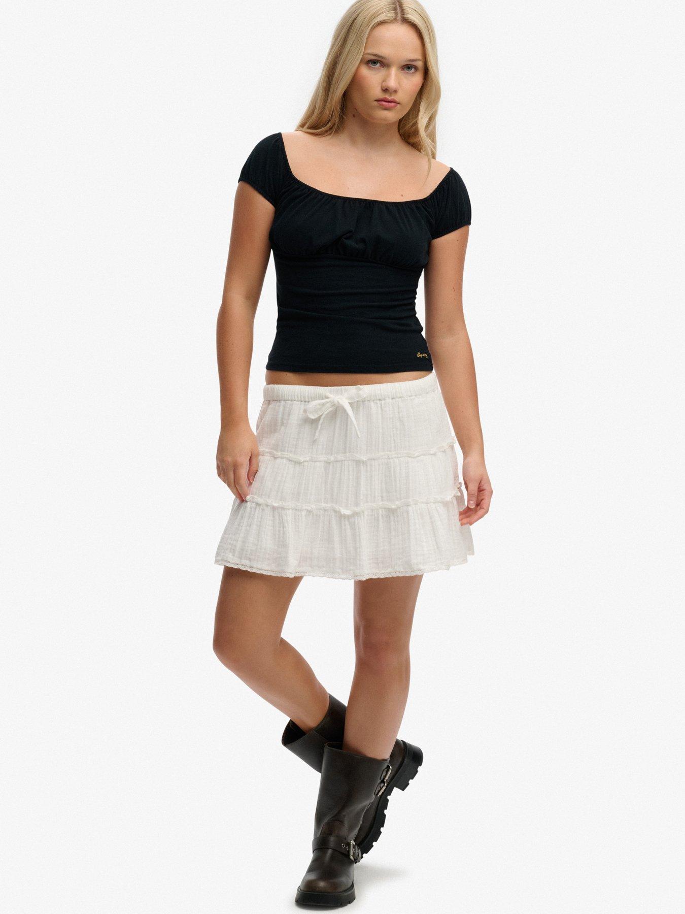  image of superdry-athletic-essentials-ruched-top-black