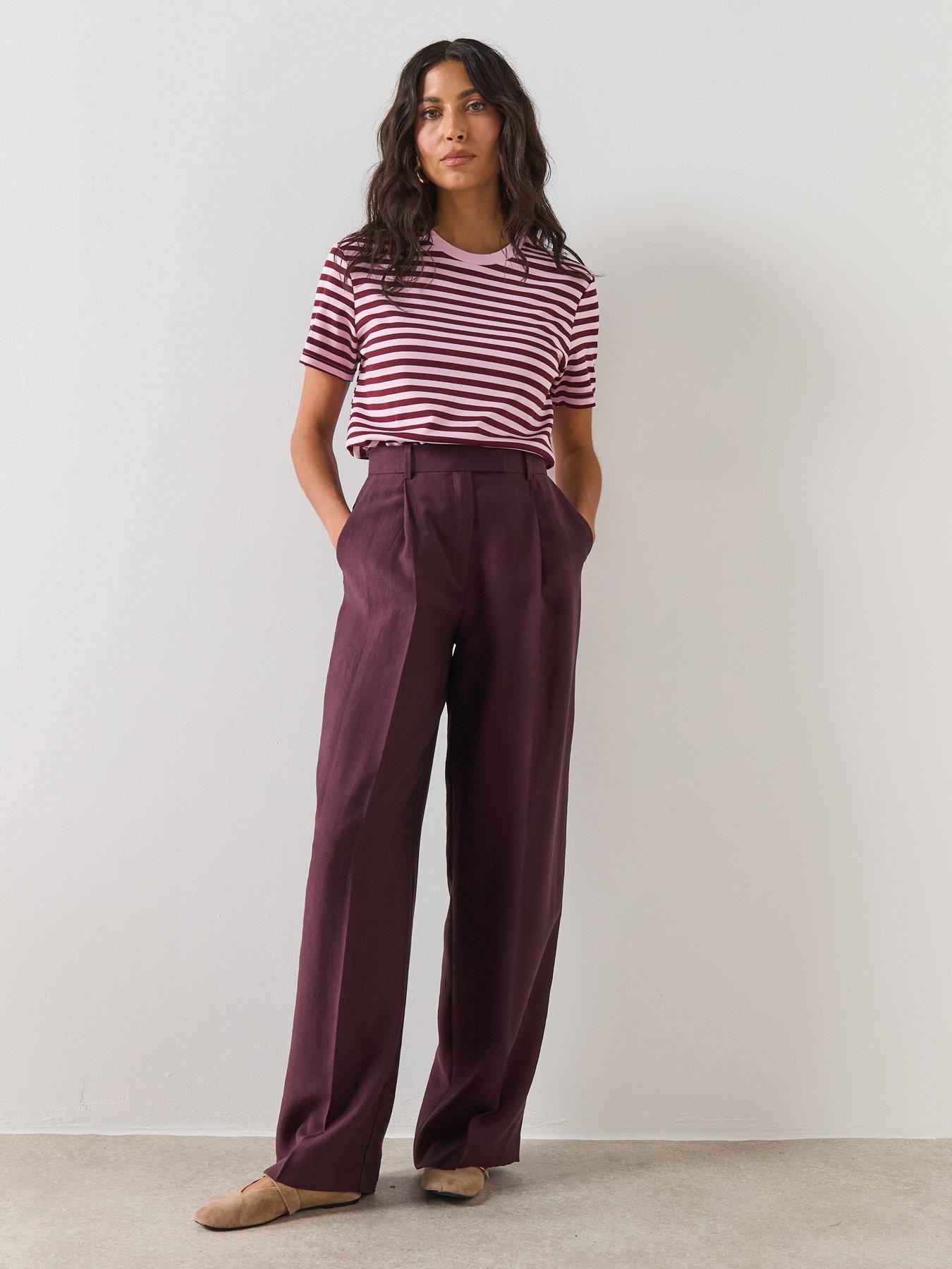 Image 5 of 6 of Mango Striped Short Sleeved T-Shirt - Pink