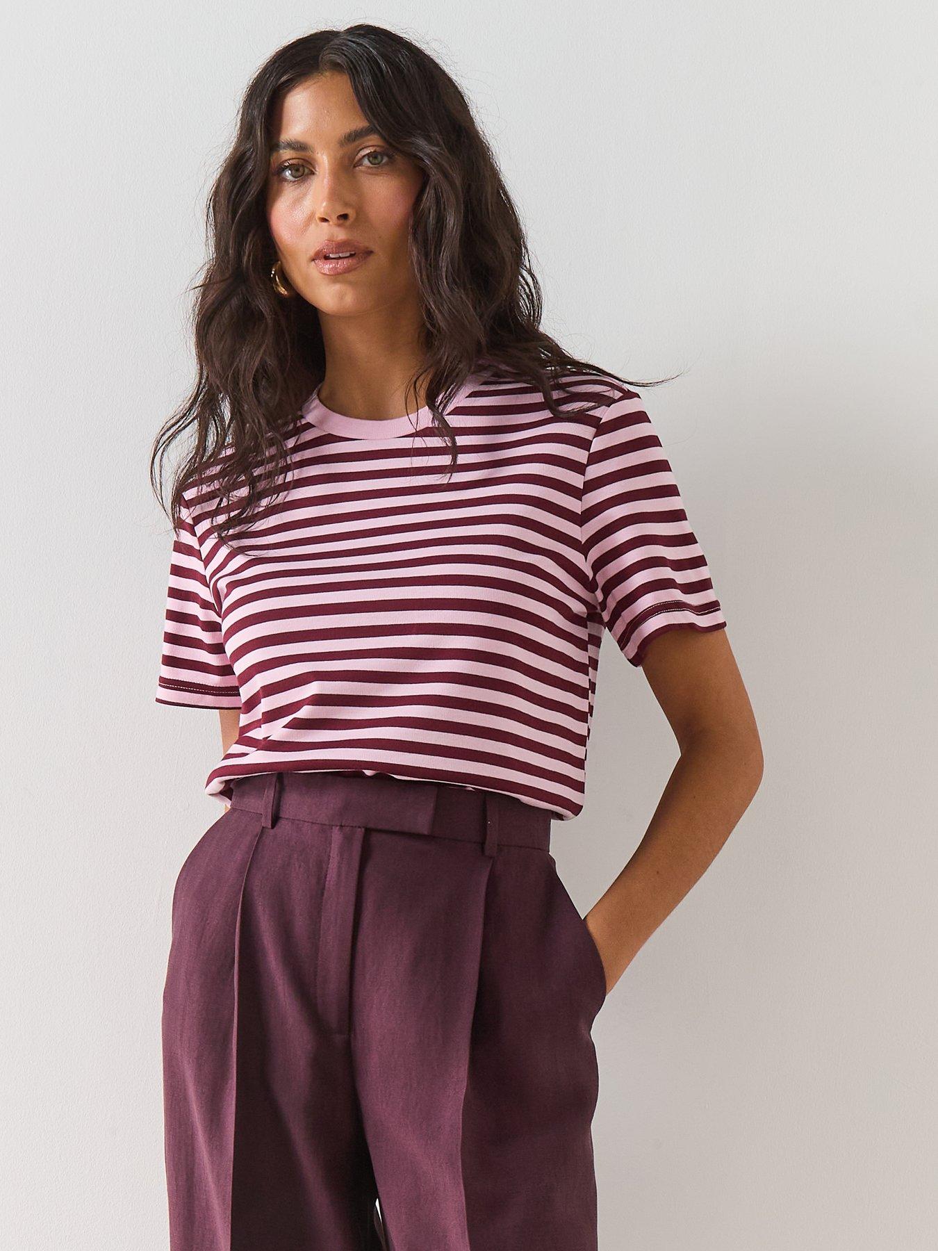 Image 5 of 6 of Mango Wide Leg Trousers - Purple