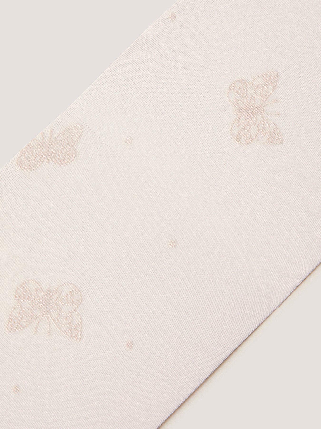 Image 3 of 3 of Monsoon Girls Polka Dot Butterfly Tights - White