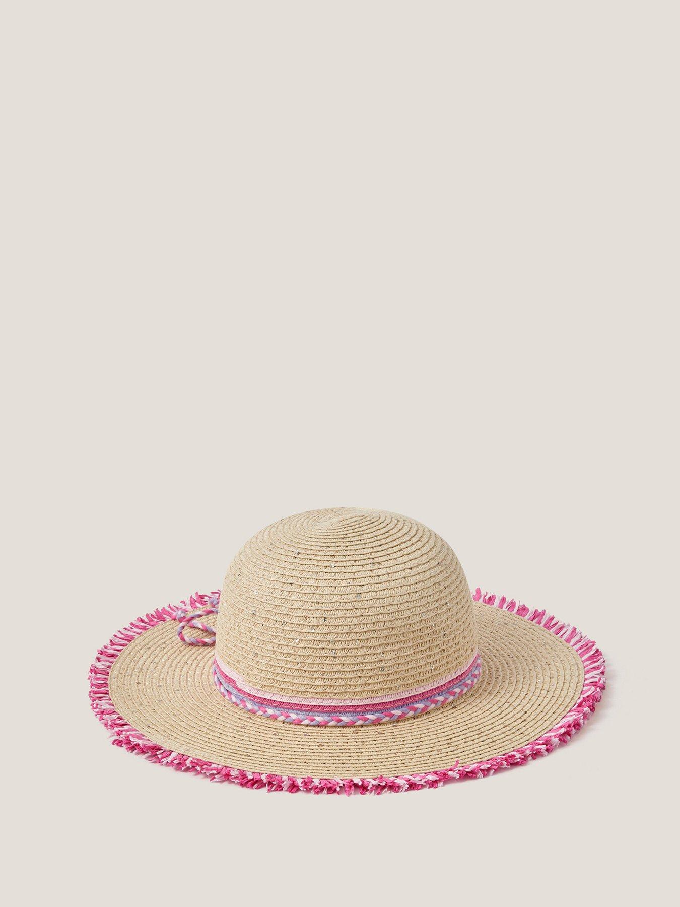  image of monsoon-girls-pink-trim-sparkle-hat-multi