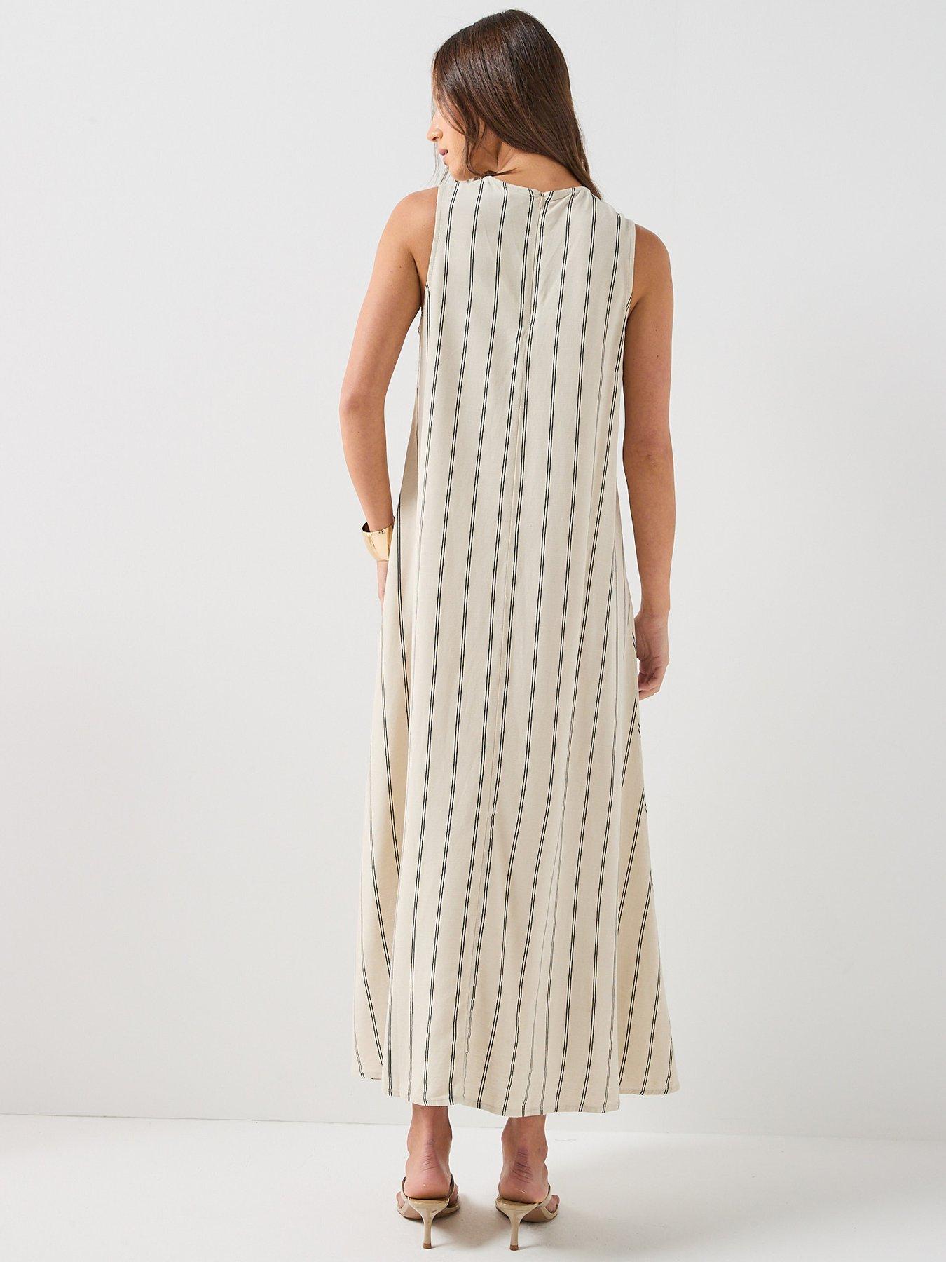 Image 2 of 6 of JDY Caya Linen Striped Dress