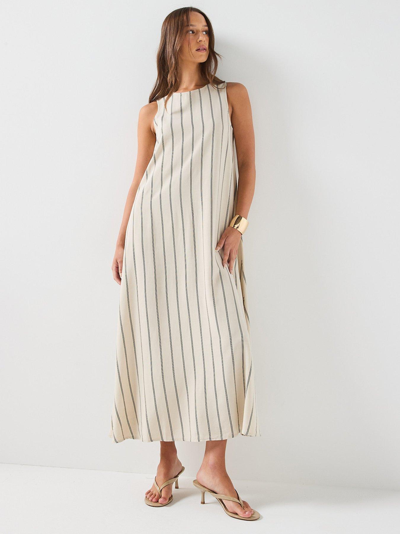 Image 3 of 6 of JDY Caya Linen Striped Dress
