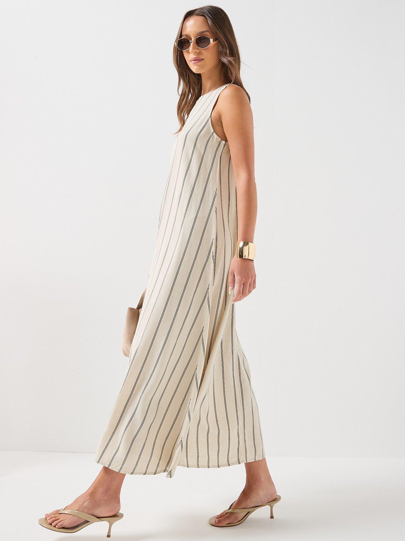 Image 4 of 6 of JDY Caya Linen Striped Dress