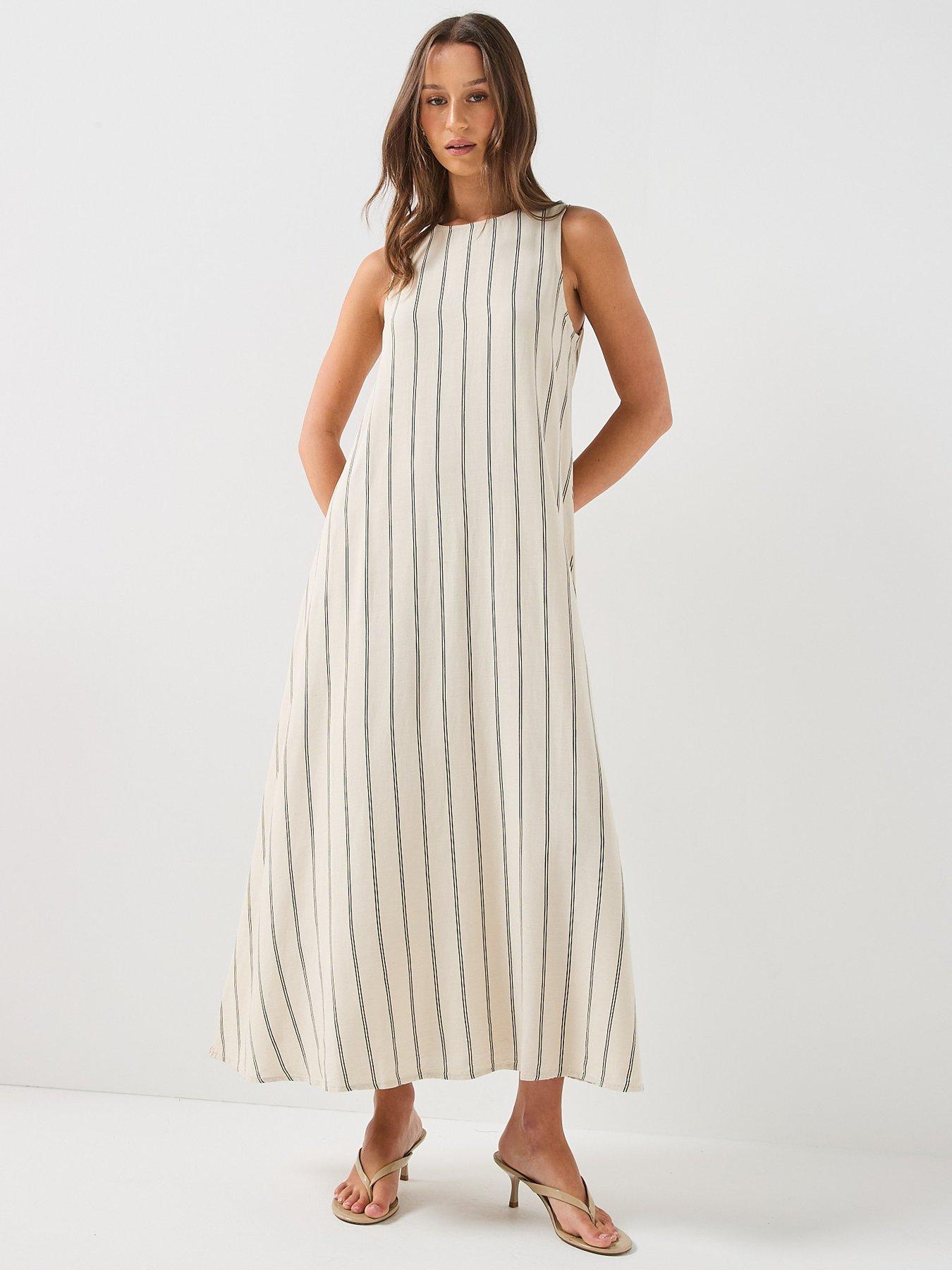 Image 5 of 6 of JDY Caya Linen Striped Dress