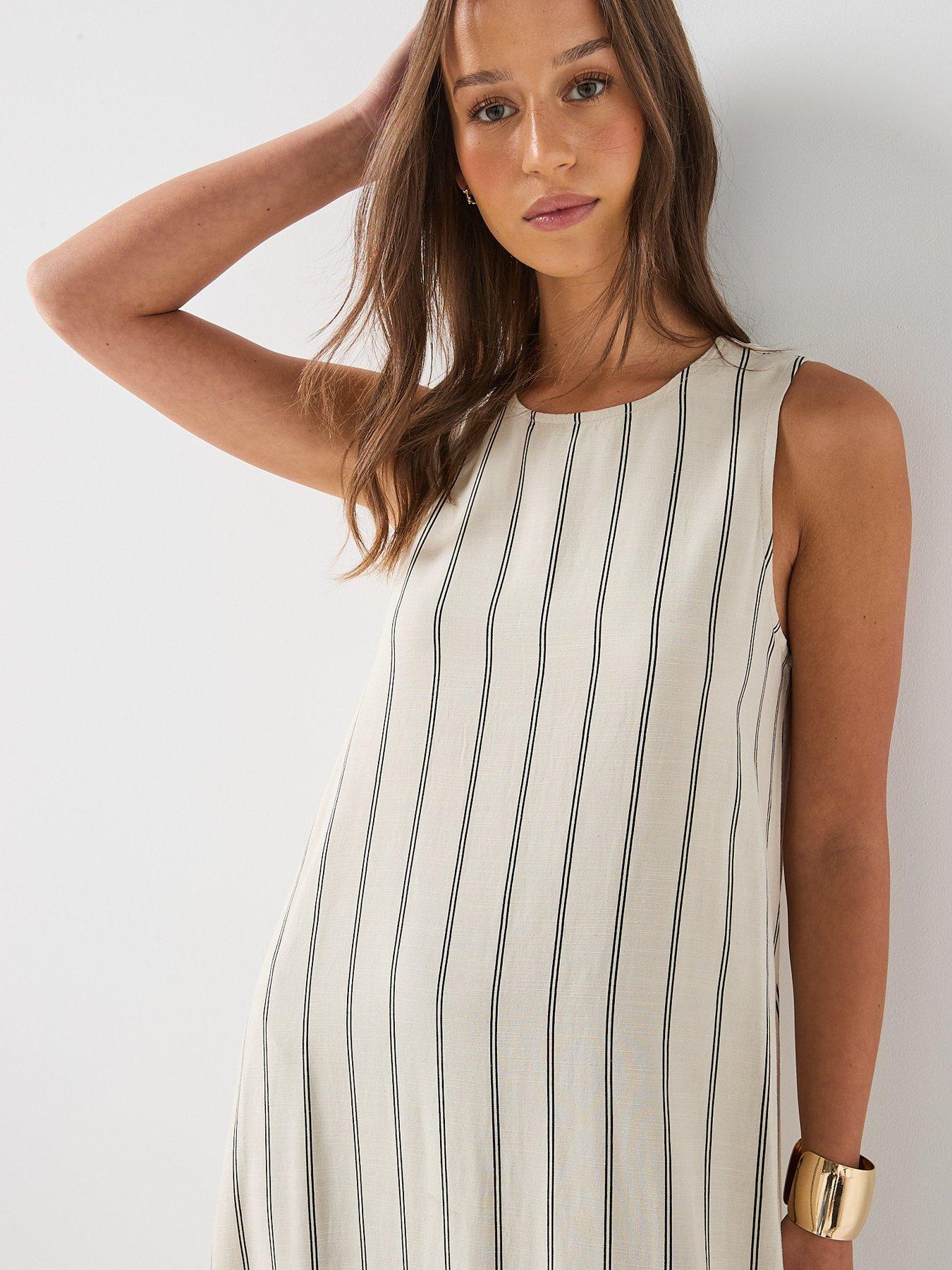 Image 6 of 6 of JDY Caya Linen Striped Dress